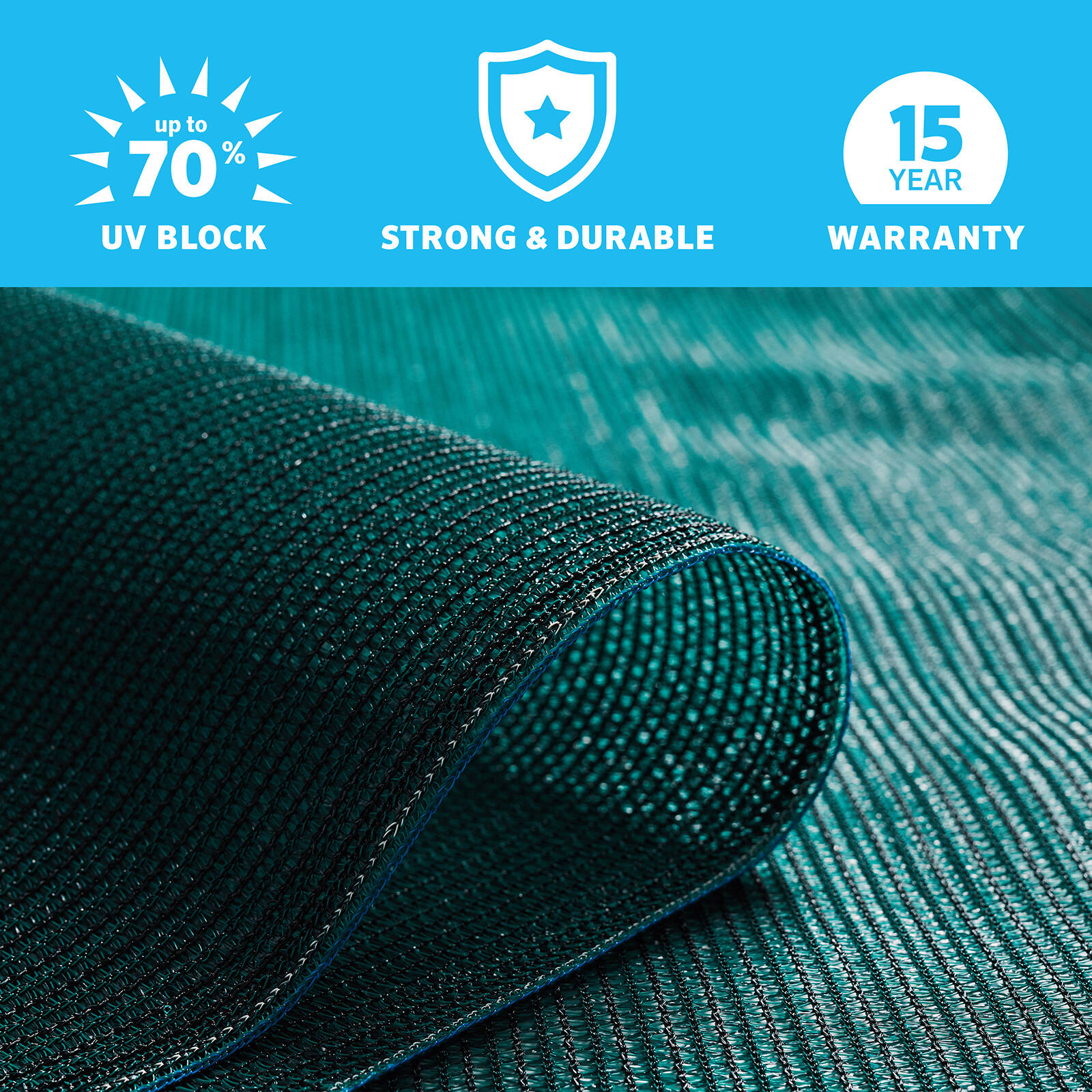 Coolaroo 1.8 x 6m Rainforest Heavy-Duty Screening Shade Cloth- 70% UV Block 7 Coolaroo 1.8 x 6m Rainforest Heavy-Duty Screening Shade Cloth- 70% UV Block