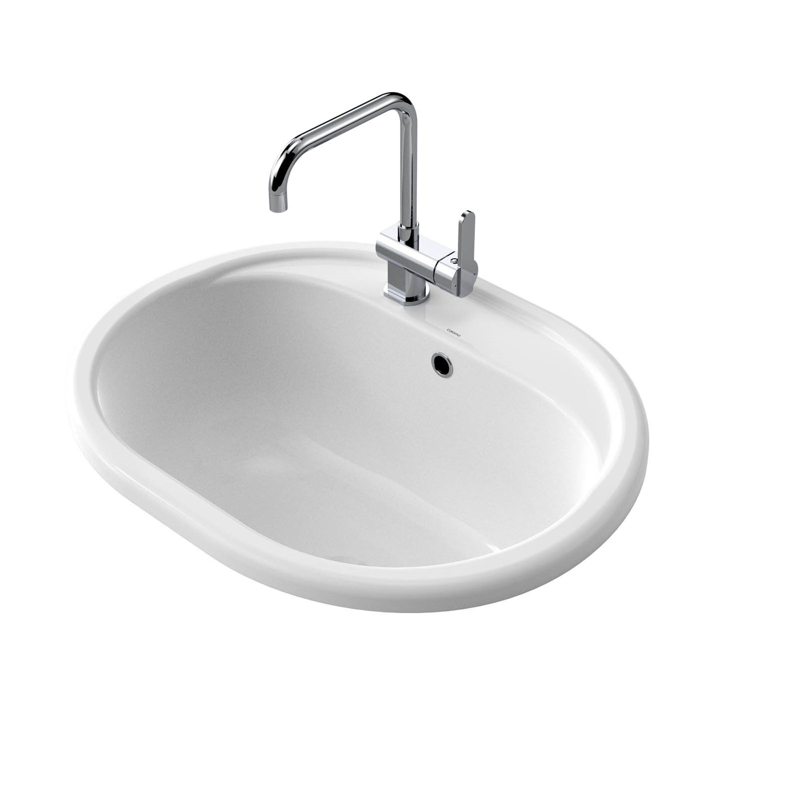 Caroma 35L White RHS Inset Vitreous China Laundry Trough