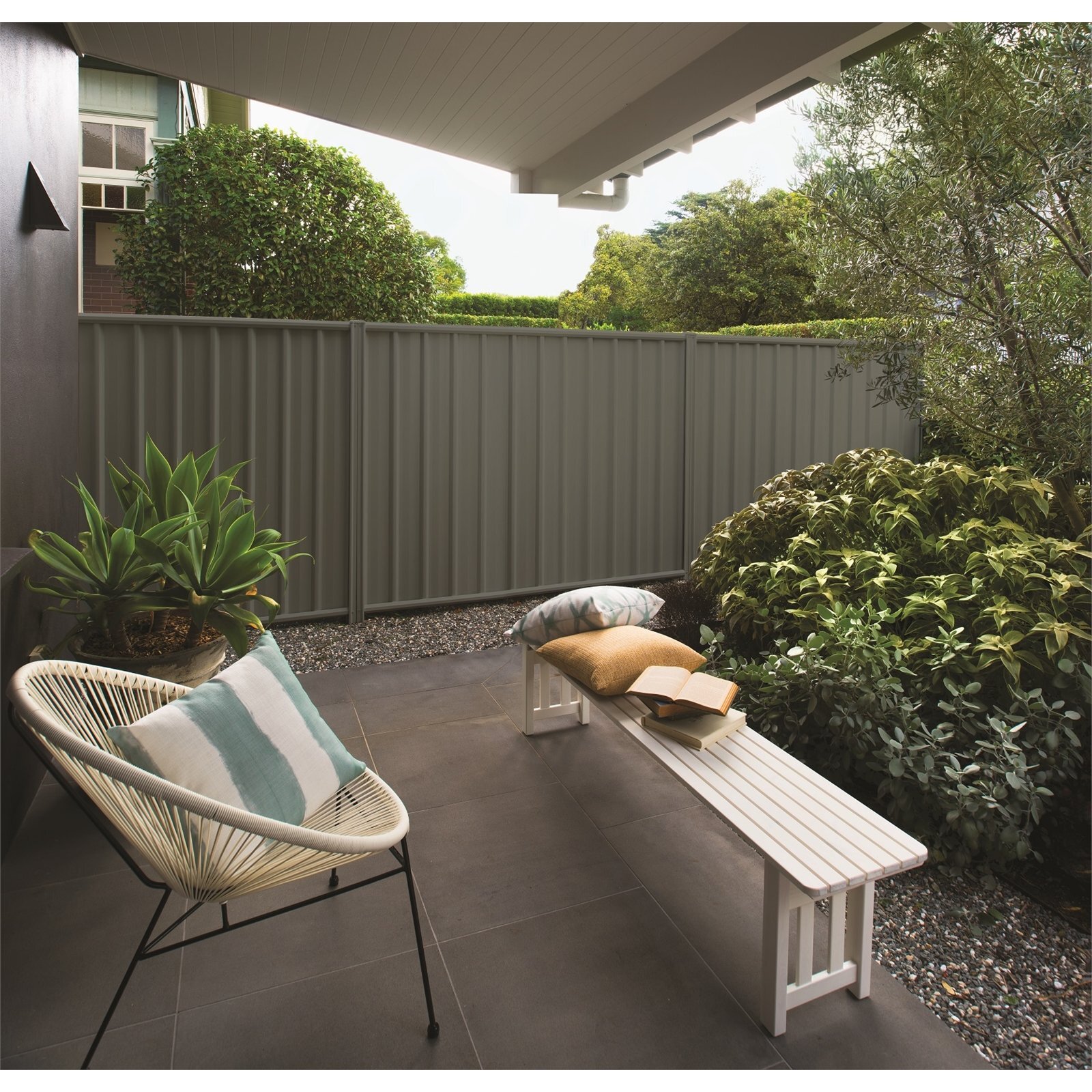 COLORBOND Steel 1.79m Double Sided Fencing Infill Sheet - Evening Haze