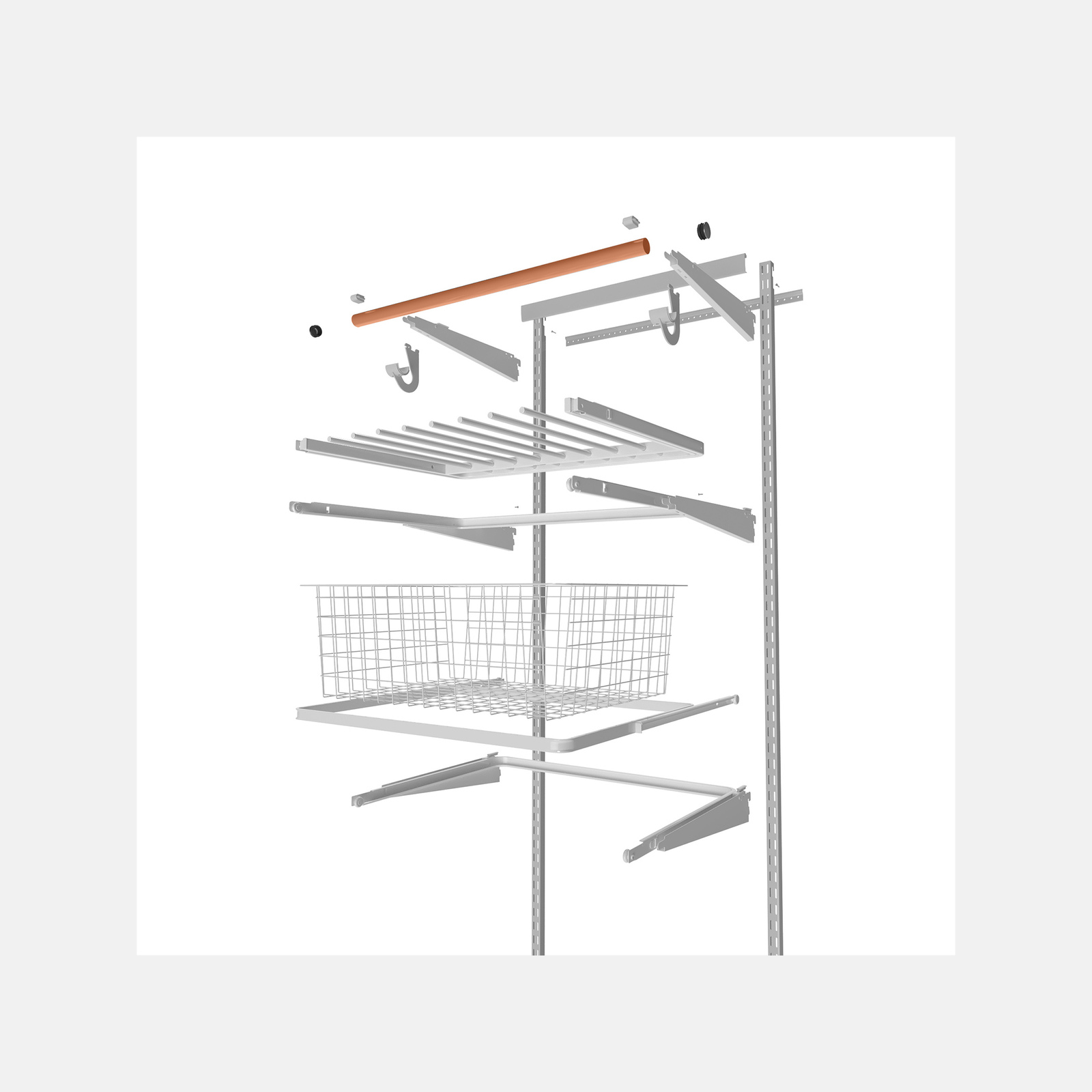 Flexi Storage Home Solutions 1200mm Stainless Steel Hanging Rod 4 Flexi Storage Home Solutions 1200mm Stainless Steel Hanging Rod