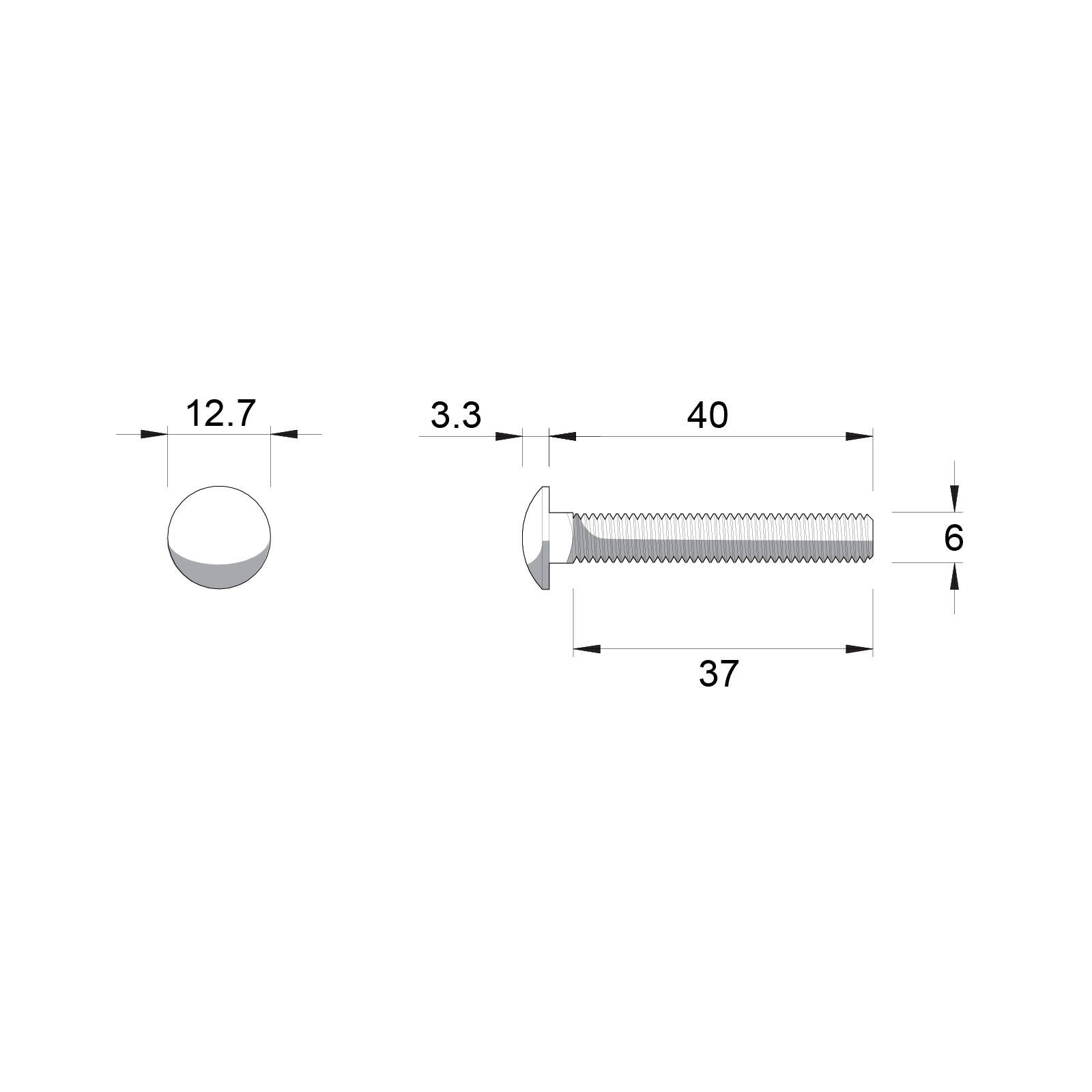 ZENITH M6 x 40mm Hot Dip Galvanised Cup Head Bolts & Nuts - 25 Pack 5 ZENITH M6 x 40mm Hot Dip Galvanised Cup Head Bolts & Nuts - 25 Pack