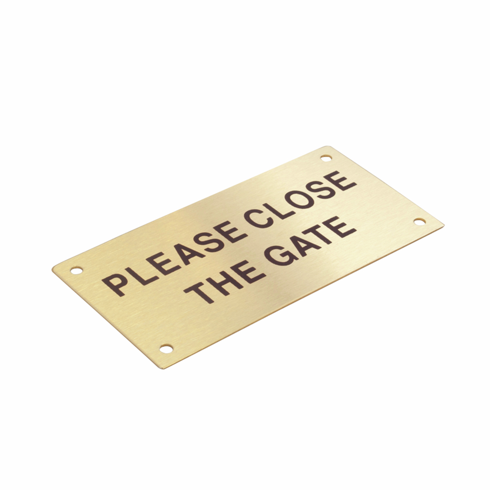 Sandleford 95 x 47mm Brass Please Close The Gate Sign