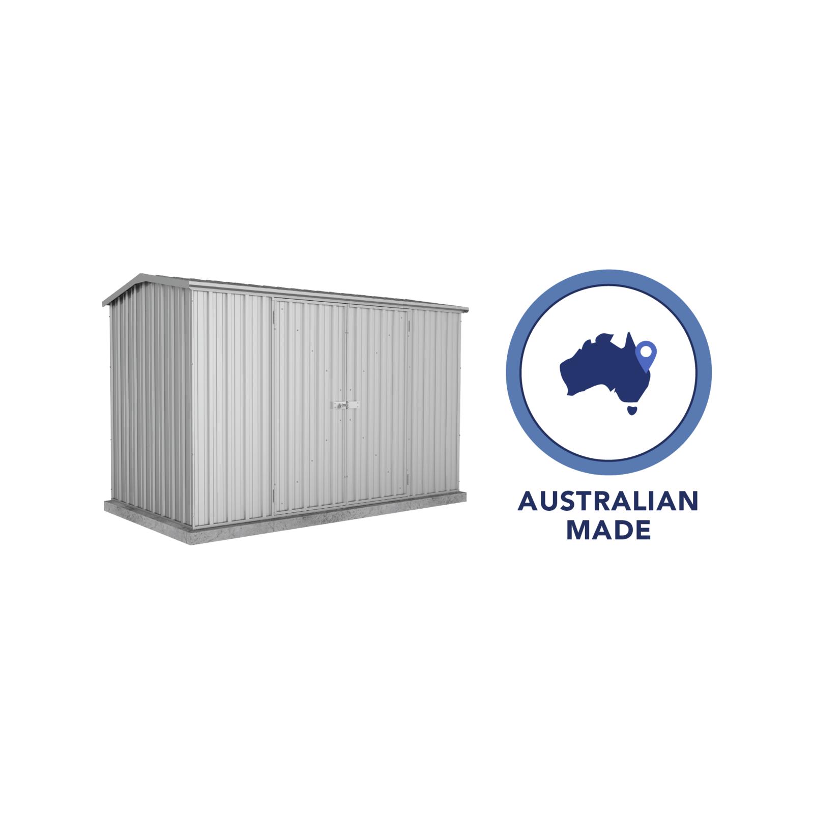 Absco Sheds 3.0 x 1.52 x 1.95m Zincalume Premier Double Door Garden Shed 8 Absco Sheds 3.0 x 1.52 x 1.95m Zincalume Premier Double Door Garden Shed