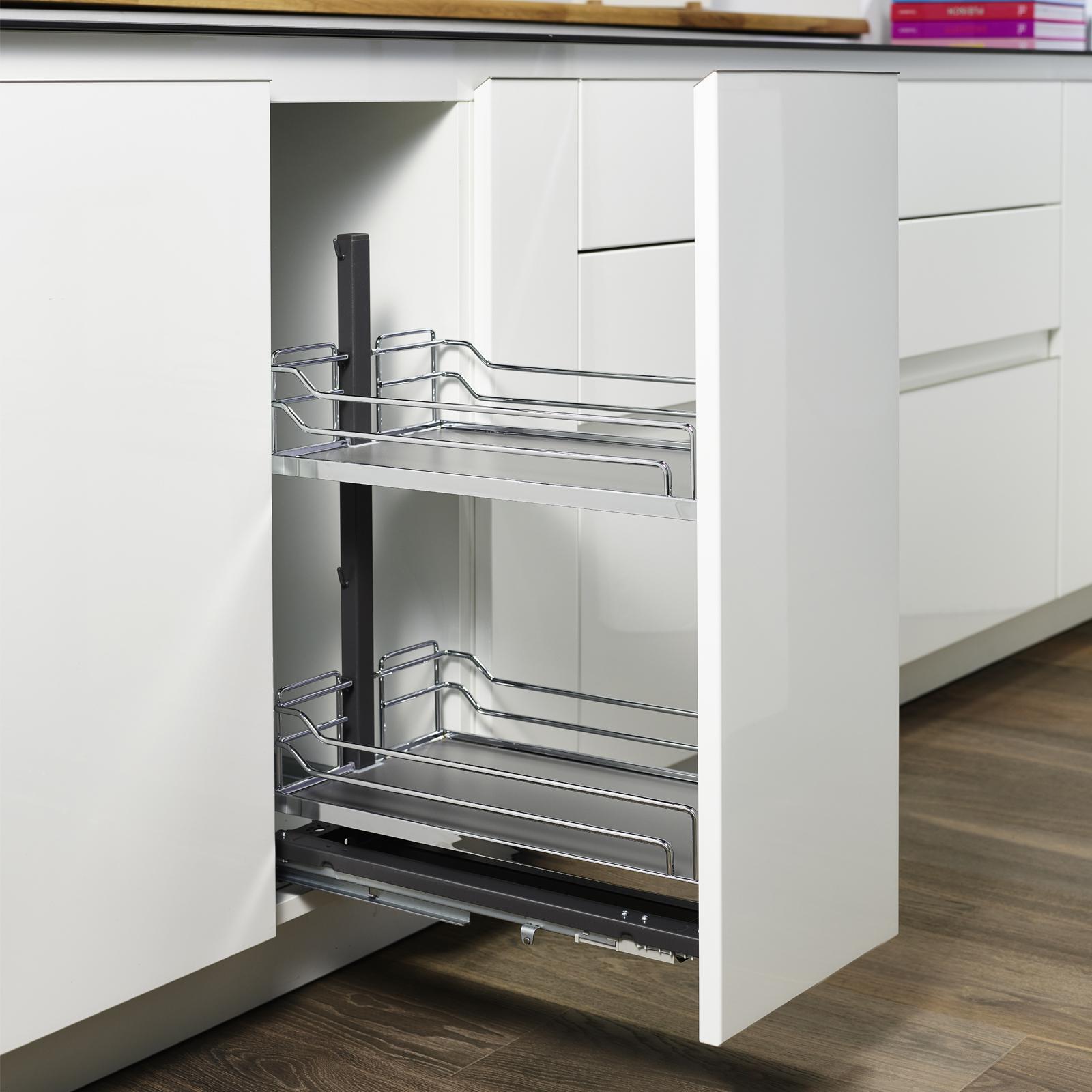 Hafele 300mm Silver Powdercoat Junior Dispensa