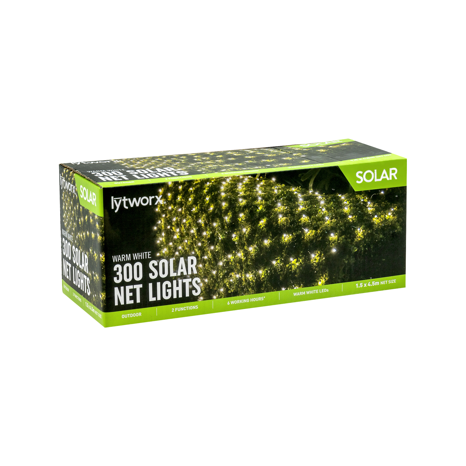 Lytworx 1.5 x 4.5m Warm White Solar Net Light