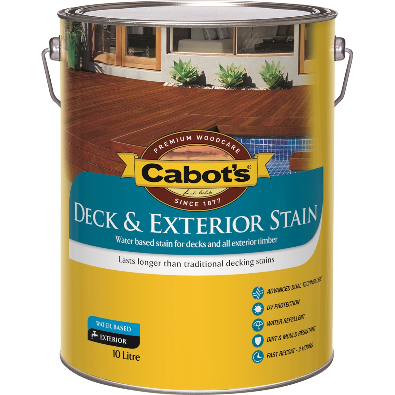Cabot's 10L Merbau Water Based Deck And Exterior Timber Stain