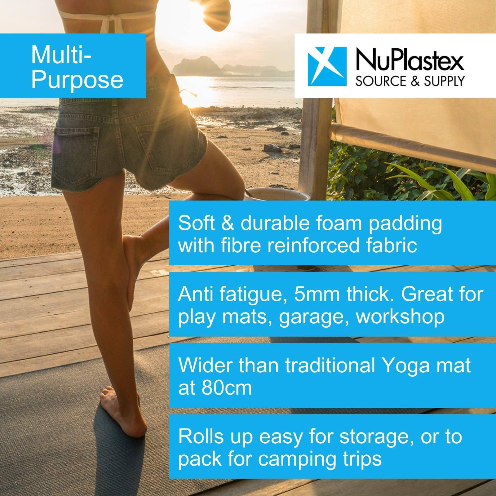 NuPlastex 80cm Charcoal Multi Purpose Anti Slip Matting