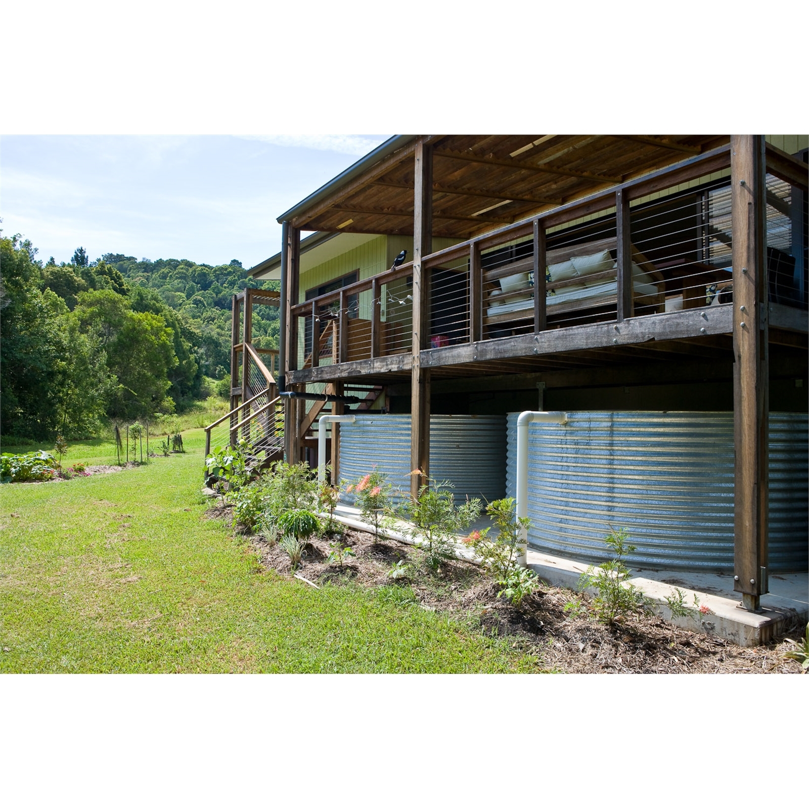 Kingspan 10000L Round Steel Water Tank - Shale Grey 2700mm x 1860mm