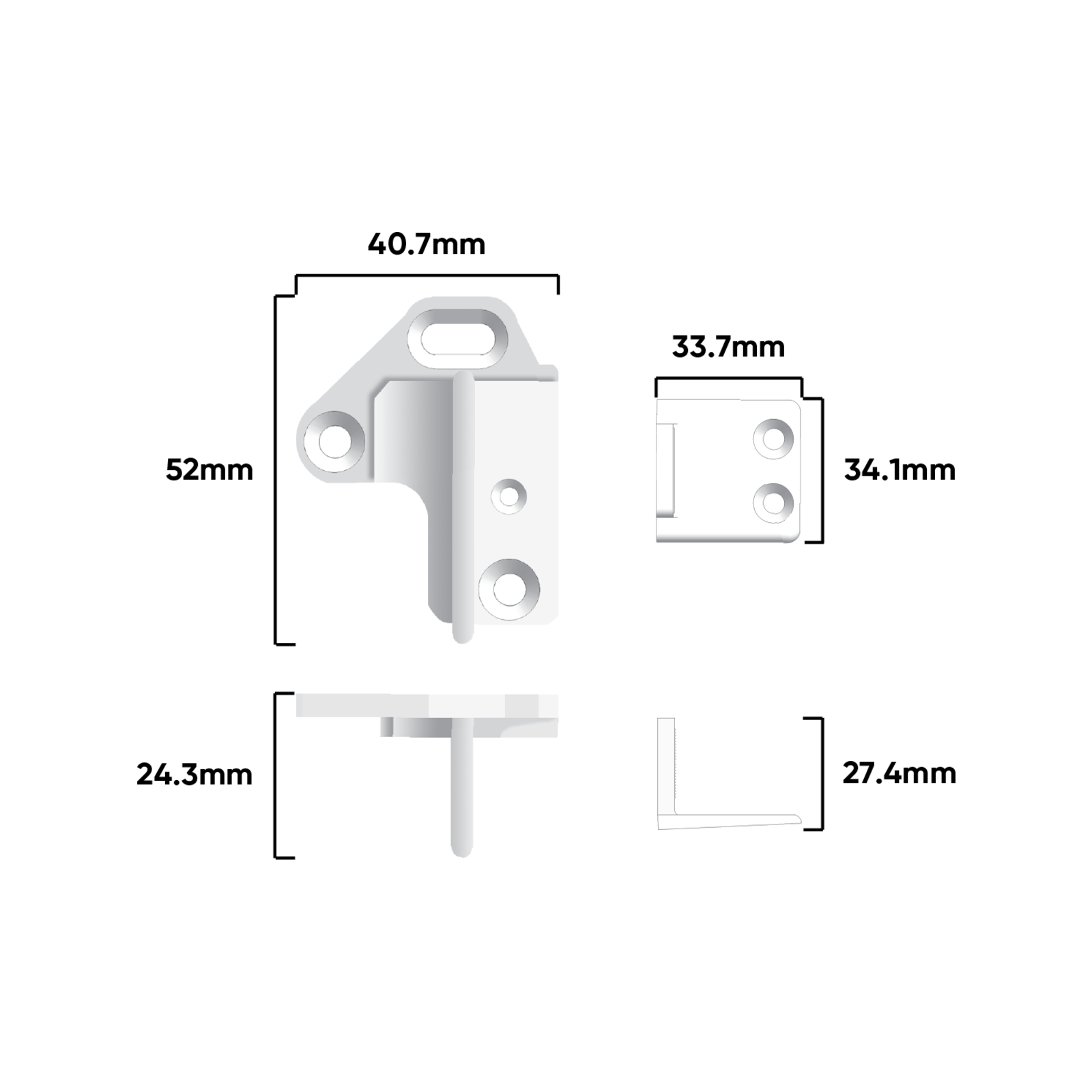Rolltrak Plastic Combination Floor And Architrave Door Guide