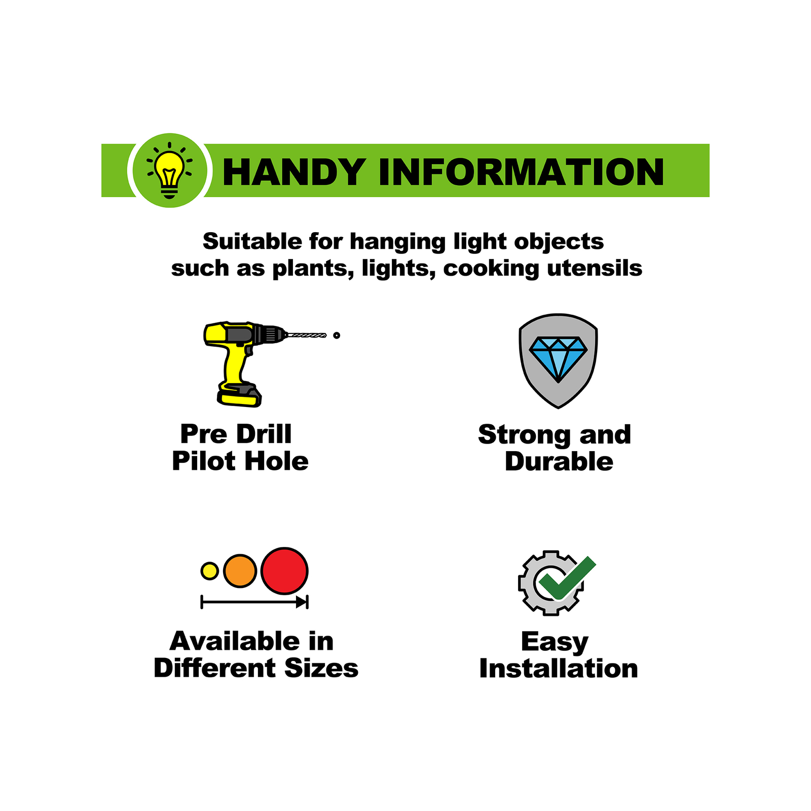 Everhang 22mm Zinc Plated Cup Hook - 4 Pack 4 Everhang 22mm Zinc Plated Cup Hook - 4 Pack