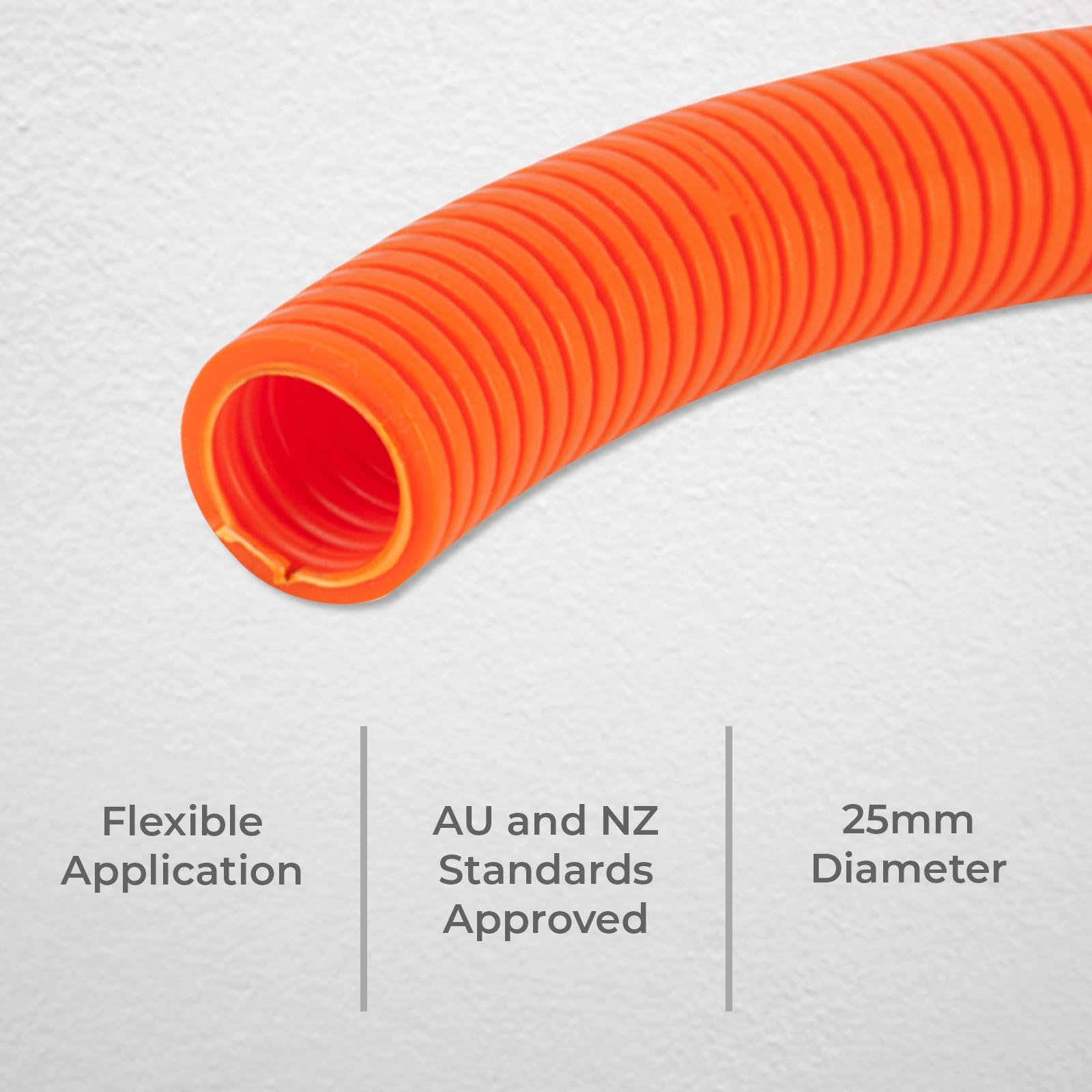 Deta 25mm x 10m Heavy Duty Corrugated Conduit 3 Deta 25mm x 10m Heavy Duty Corrugated Conduit