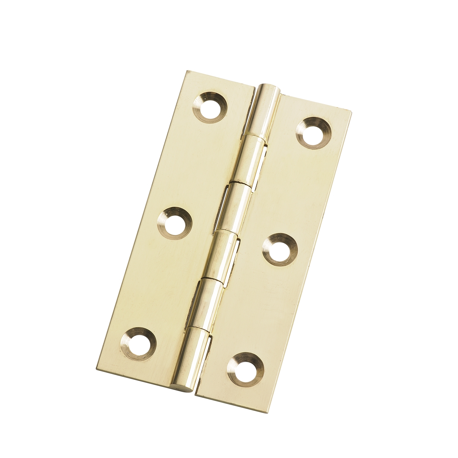 Lane 75 x 40 x 1.3mm Brass Fixed Pin Butt Hinge - 2 Pack