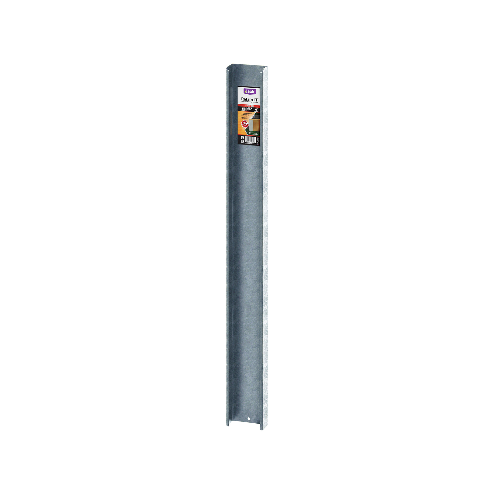 Jack 75 x 1100mm Galvanised Steel Retain It End Post Upright Sleeper - 1100mm
