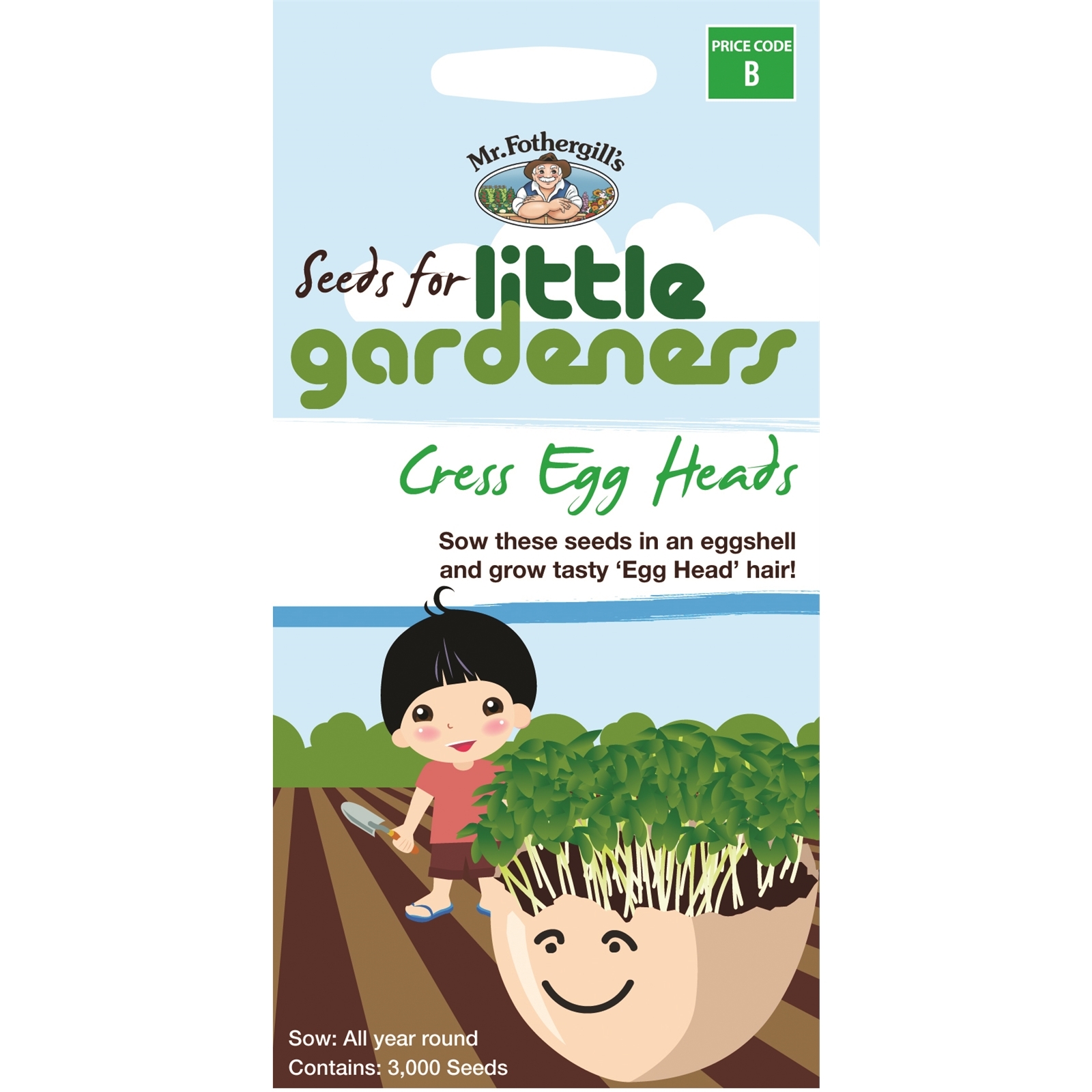 Mr Fothergill's Little Gardeners Cress Eggheads