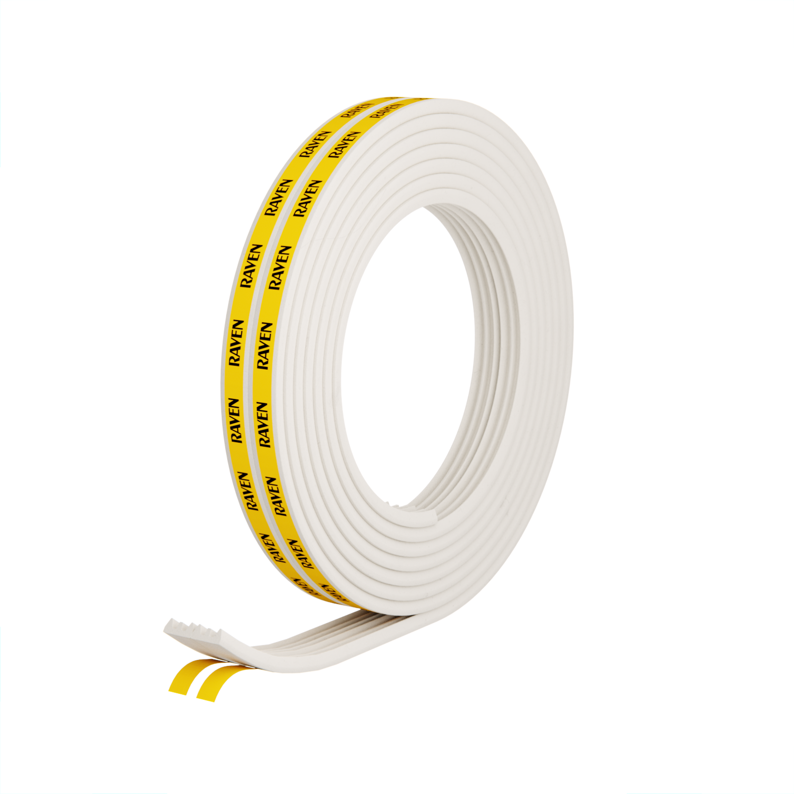 Raven 5000mm RP59 White Self Adhesive Window and Door Weather Strip - White