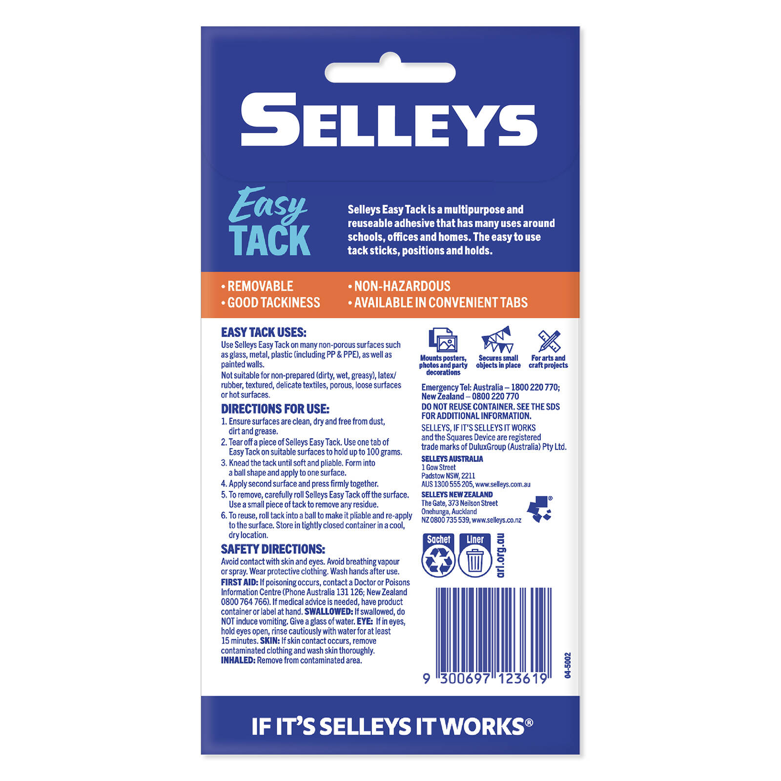 Selleys 75g Easy Tack 5 Selleys 75g Easy Tack