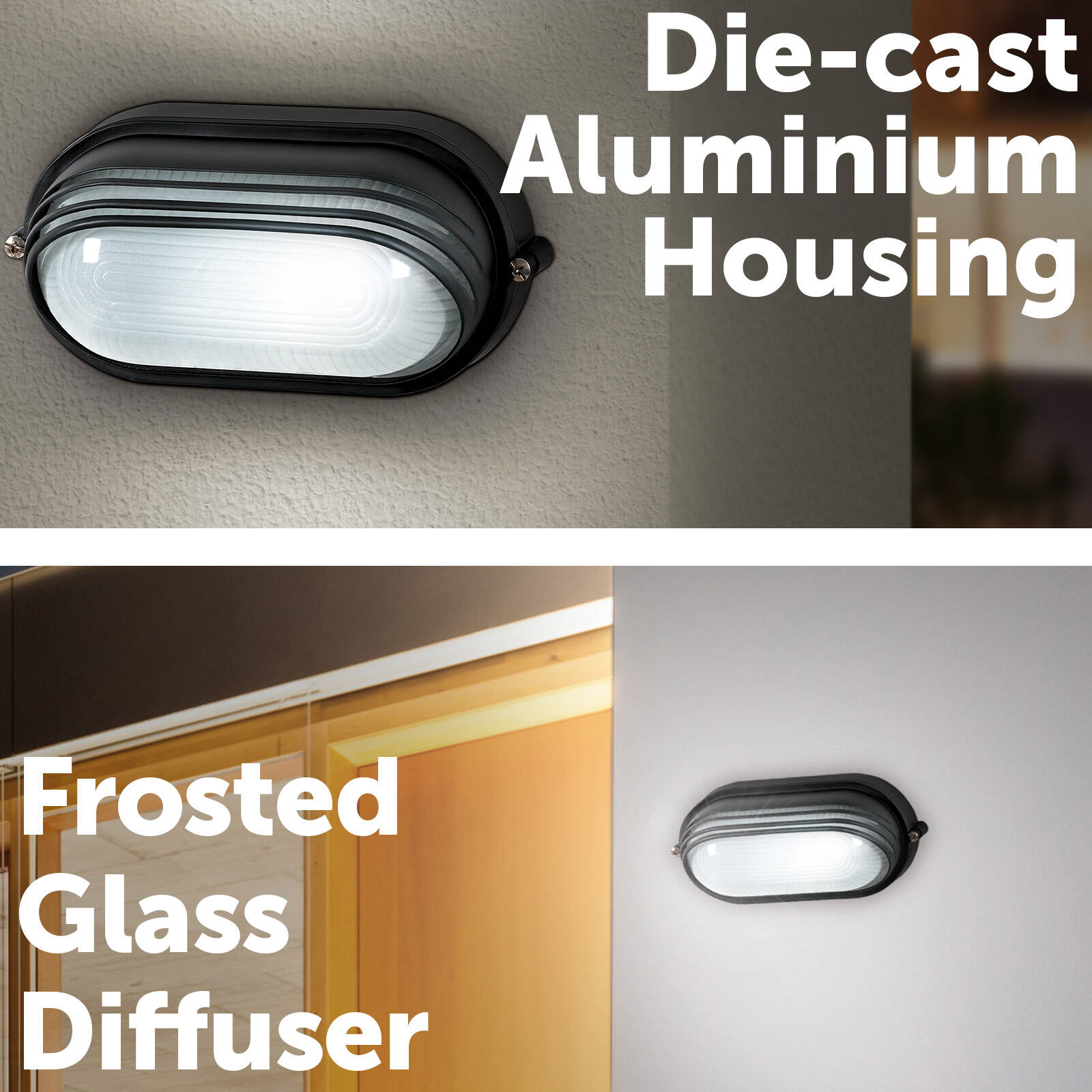 Arlec Large Black Oval Louvered Bunker Light 3 Arlec Large Black Oval Louvered Bunker Light