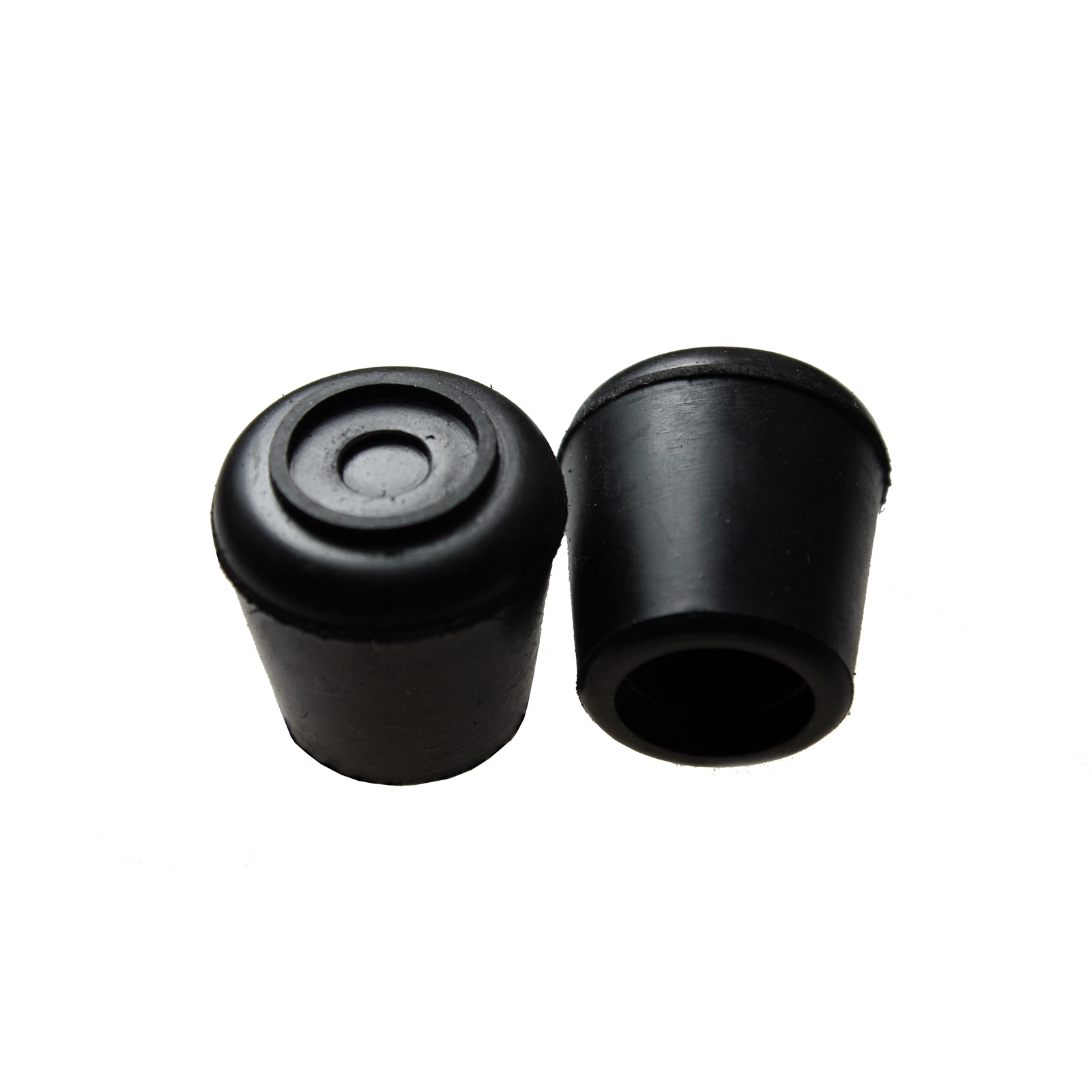Surface Gard 19mm Black Round External Rubber Chair Tips - 4 Pack