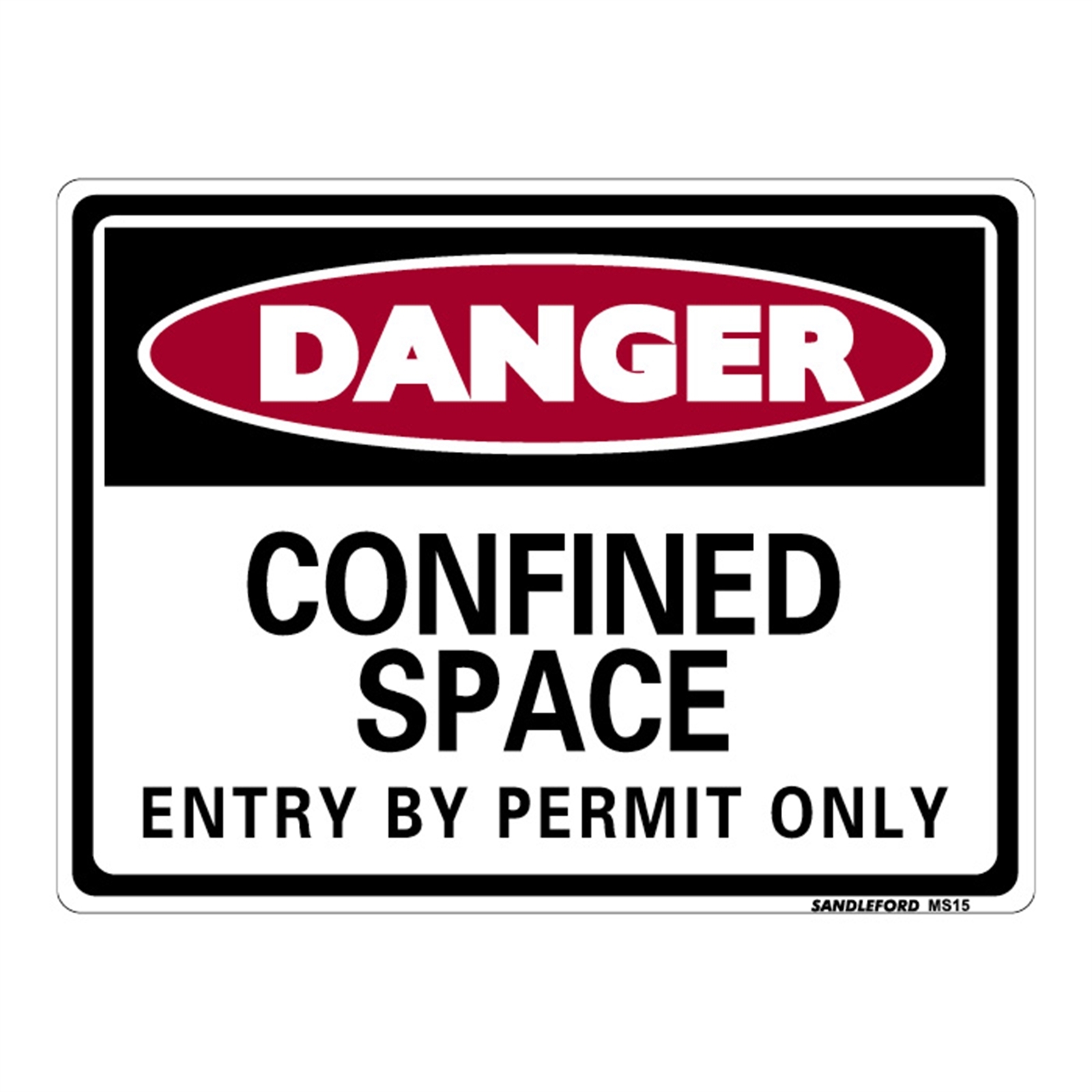 Sandleford 300 x 225mm Confined Space Plastic Sign