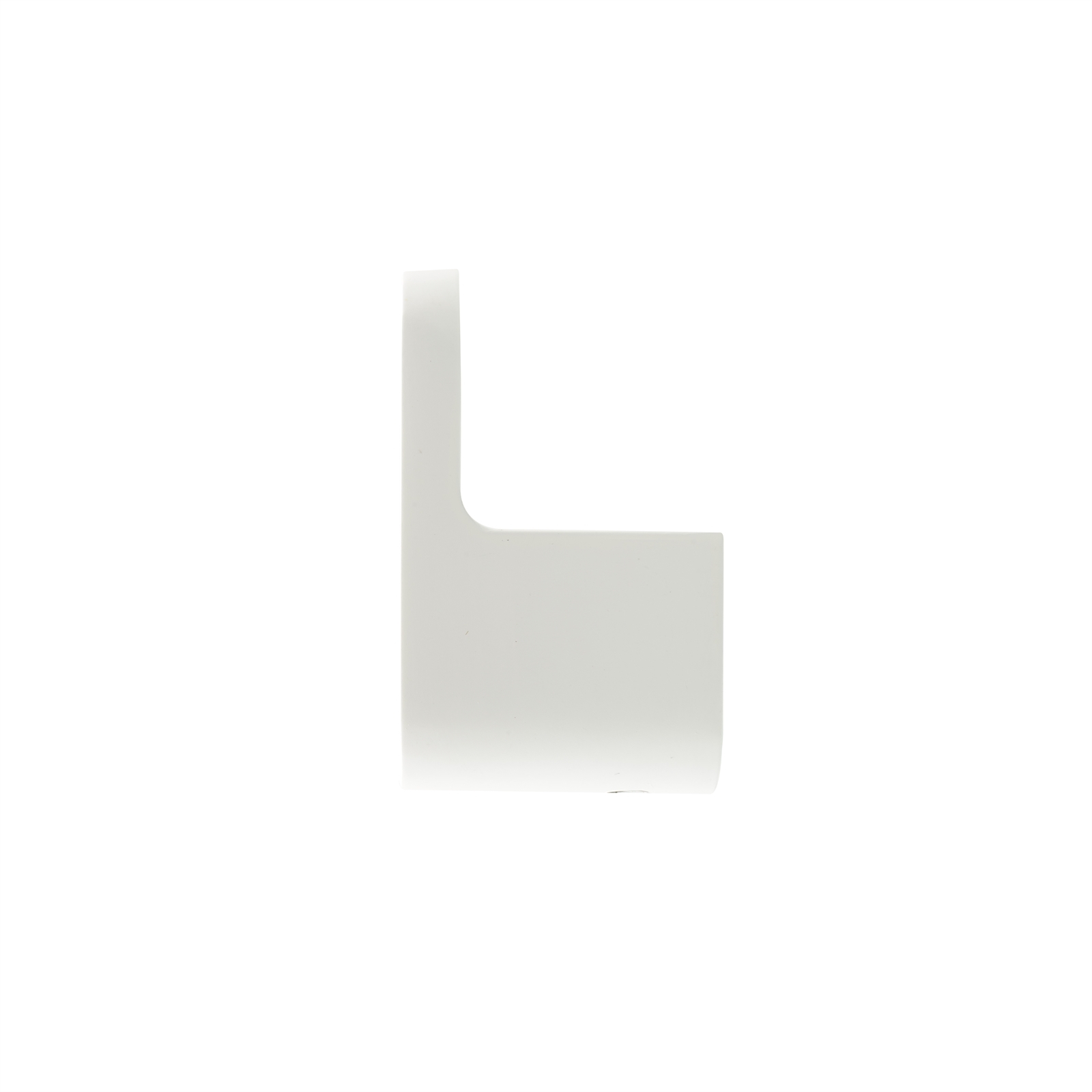 Zenith 62mm Matte White Radius Robe Hook
