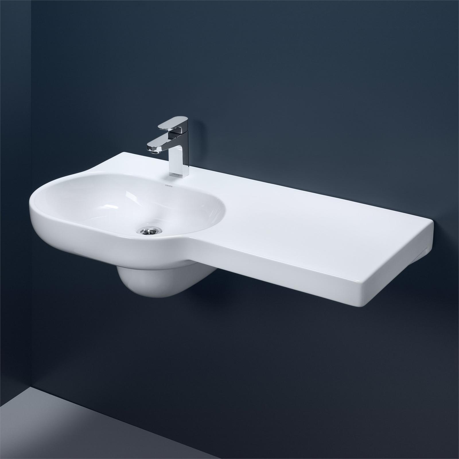 Caroma 920mm White Opal Wall Basin RH 1TH - NTH 3 Caroma 920mm White Opal Wall Basin RH 1TH - NTH