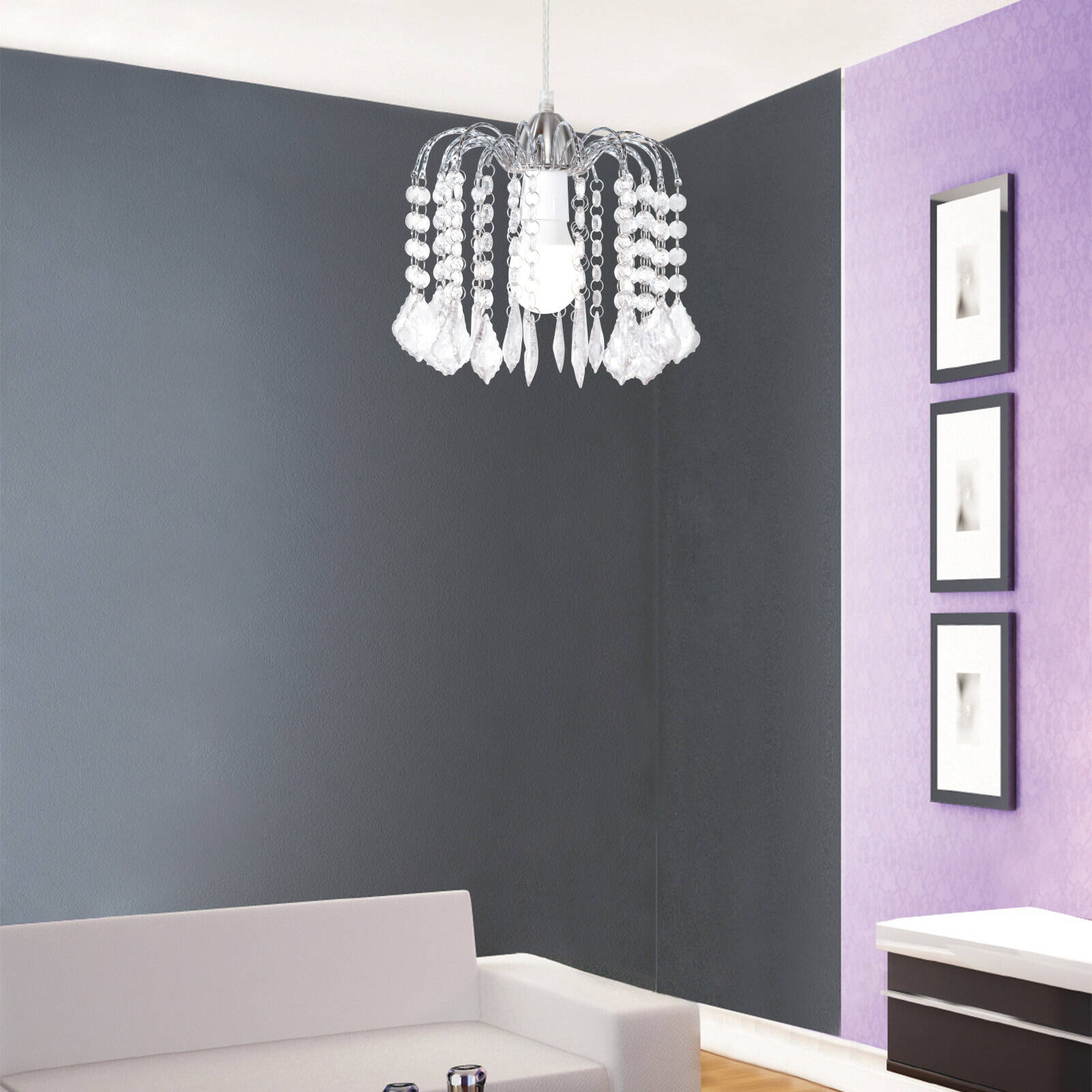 Brilliant 23cm Yalena Chrome Batten Fix Light