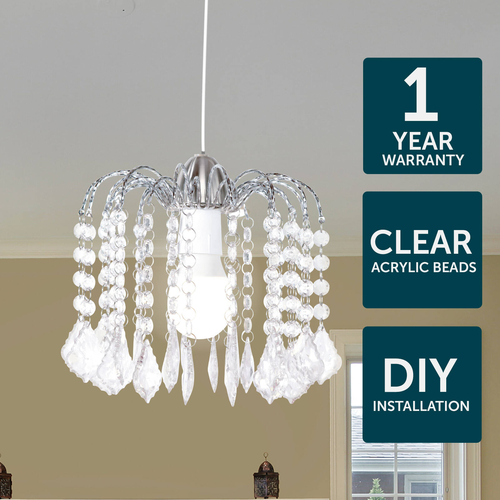 Brilliant 23cm Yalena Chrome Batten Fix Light