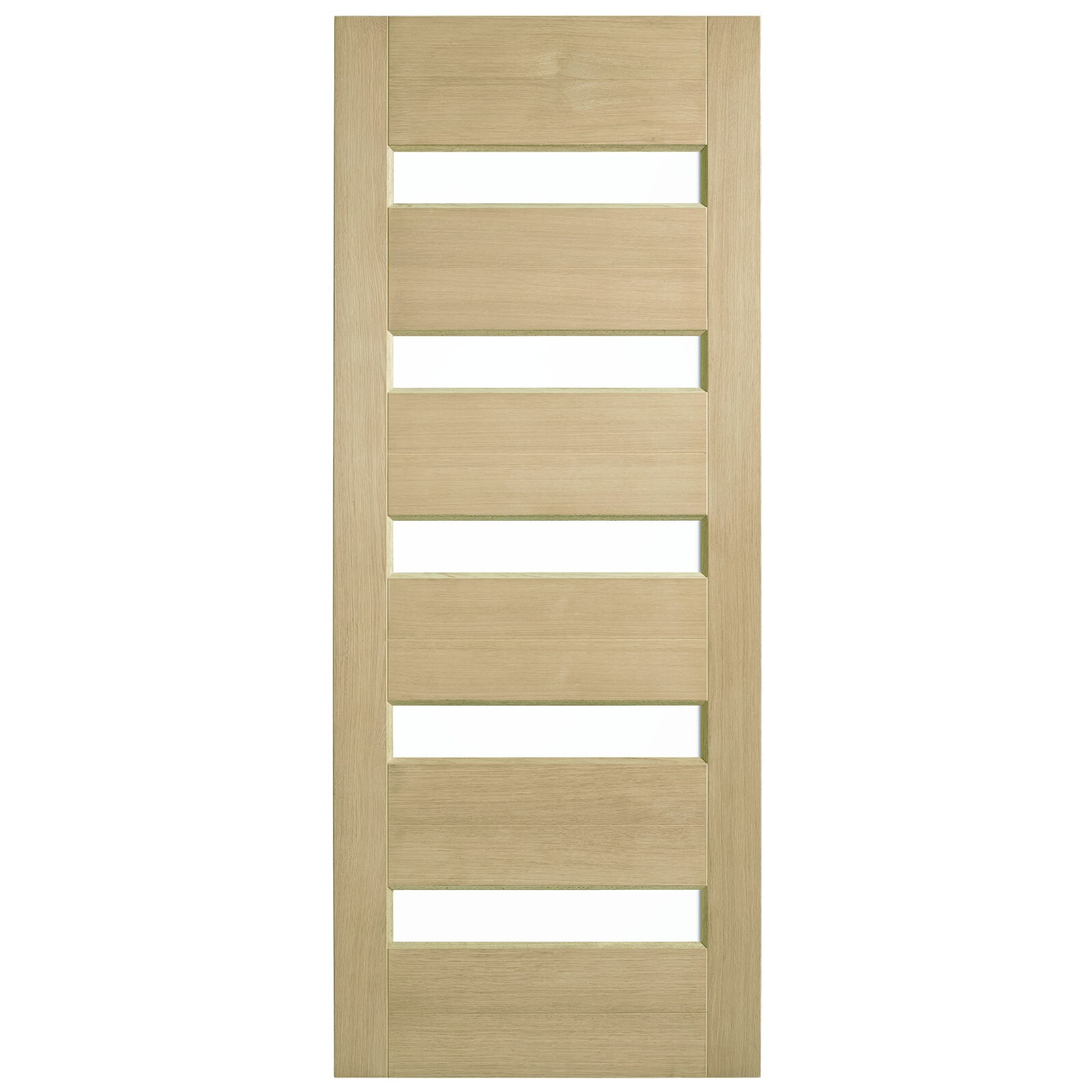 Corinthian 2040 x 820 x 40mm Entrance Door Blonde Oak Clear Glass AWO52G