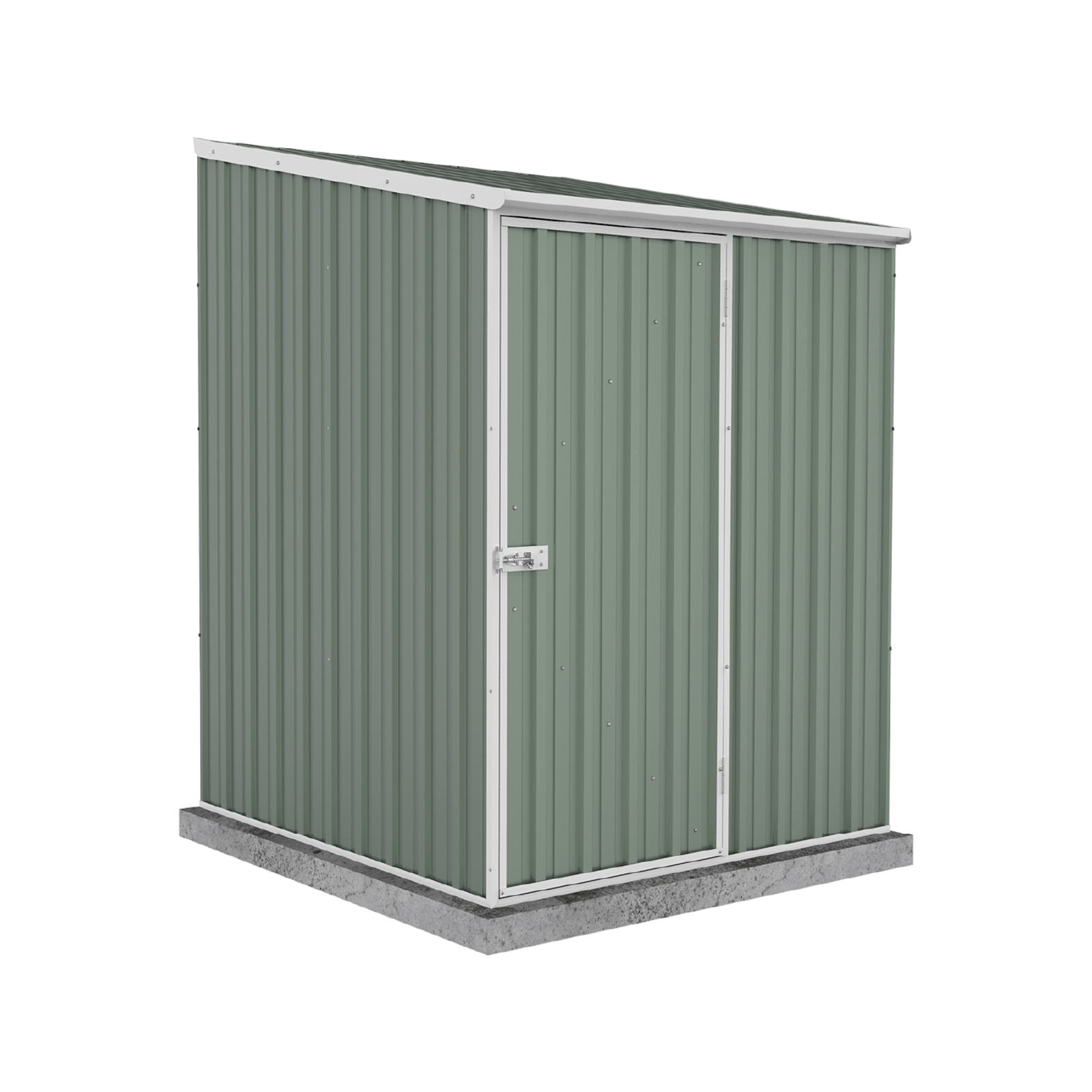 Absco Sheds 1.52 x 1.52 x 2.08m Pale Eucalypt Space Saver Single Door Garden Shed