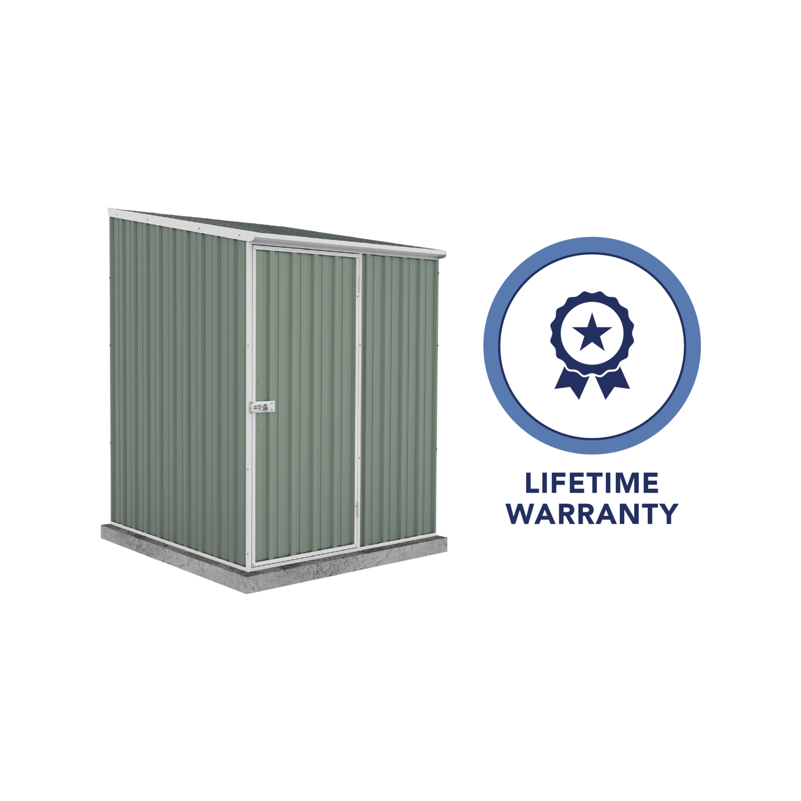 Absco Sheds 1.52 x 1.52 x 2.08m Pale Eucalypt Space Saver Single Door Garden Shed 4 Absco Sheds 1.52 x 1.52 x 2.08m Pale Eucalypt Space Saver Single Door Garden Shed