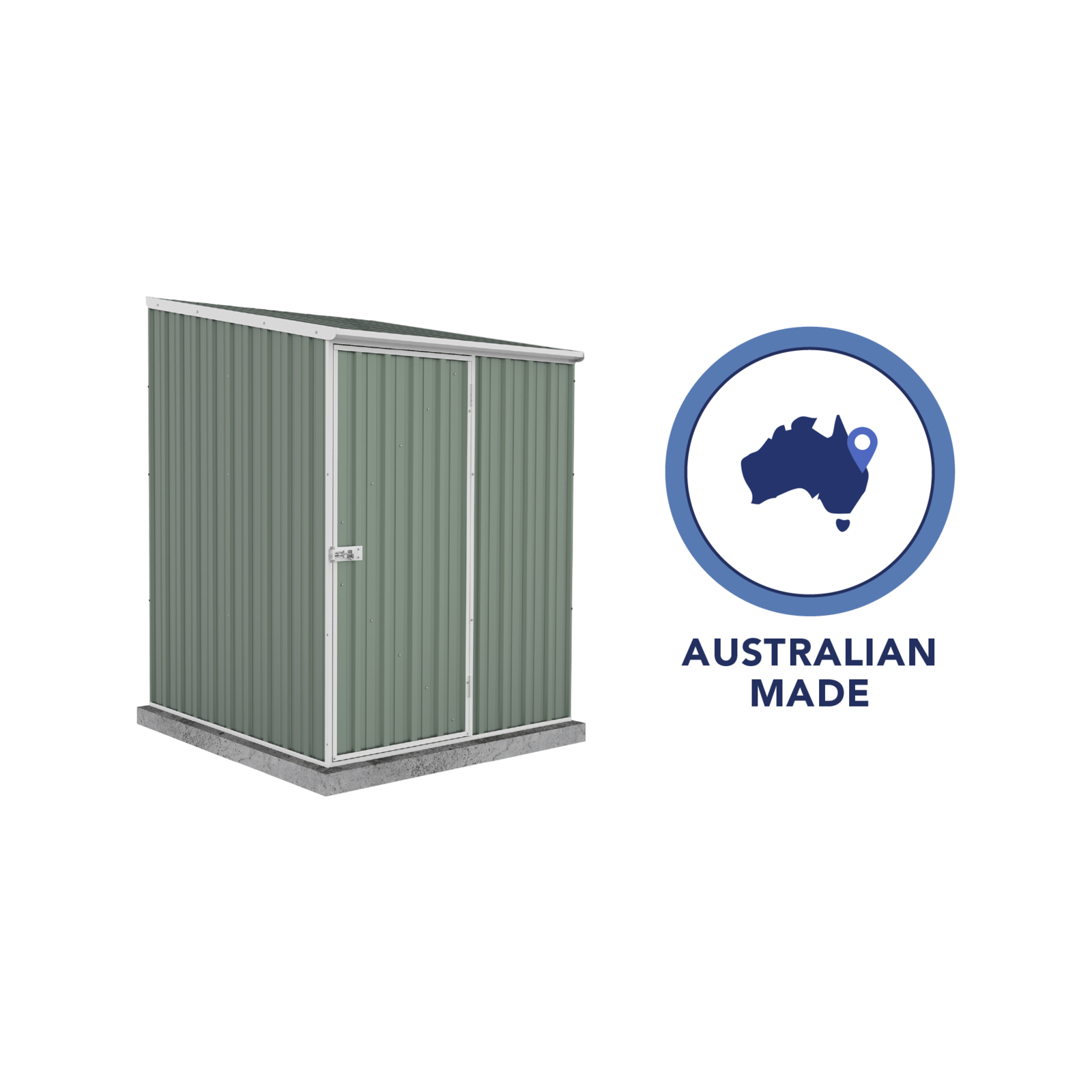 Absco Sheds 1.52 x 1.52 x 2.08m Pale Eucalypt Space Saver Single Door Garden Shed 8 Absco Sheds 1.52 x 1.52 x 2.08m Pale Eucalypt Space Saver Single Door Garden Shed