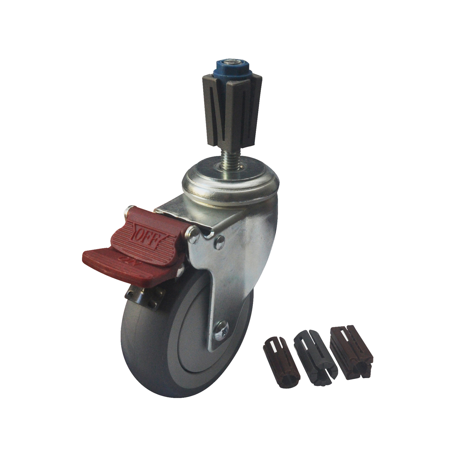 Easyroll 100mm 120kg Grey Rubber Castor Xpan Kit