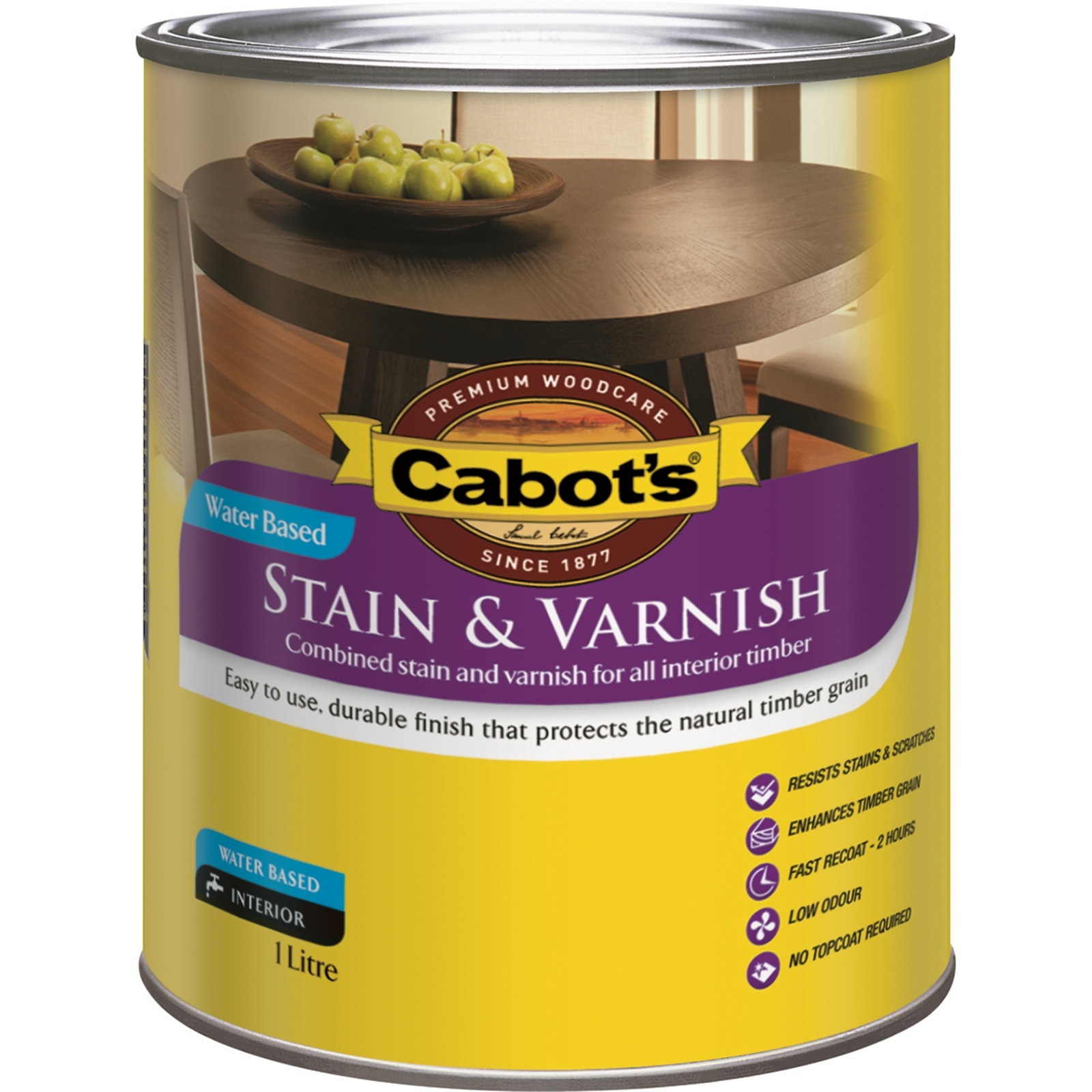 Cabot's 1L Cedar Gloss Water Based Stain And Varnish