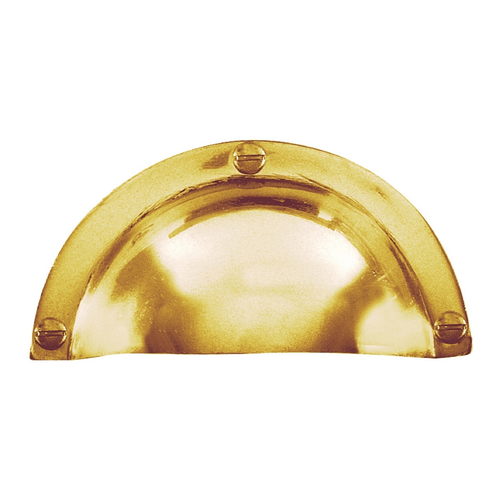Delf Architectural 50 x 90mm Polished Brass Hooded Drawer Pull