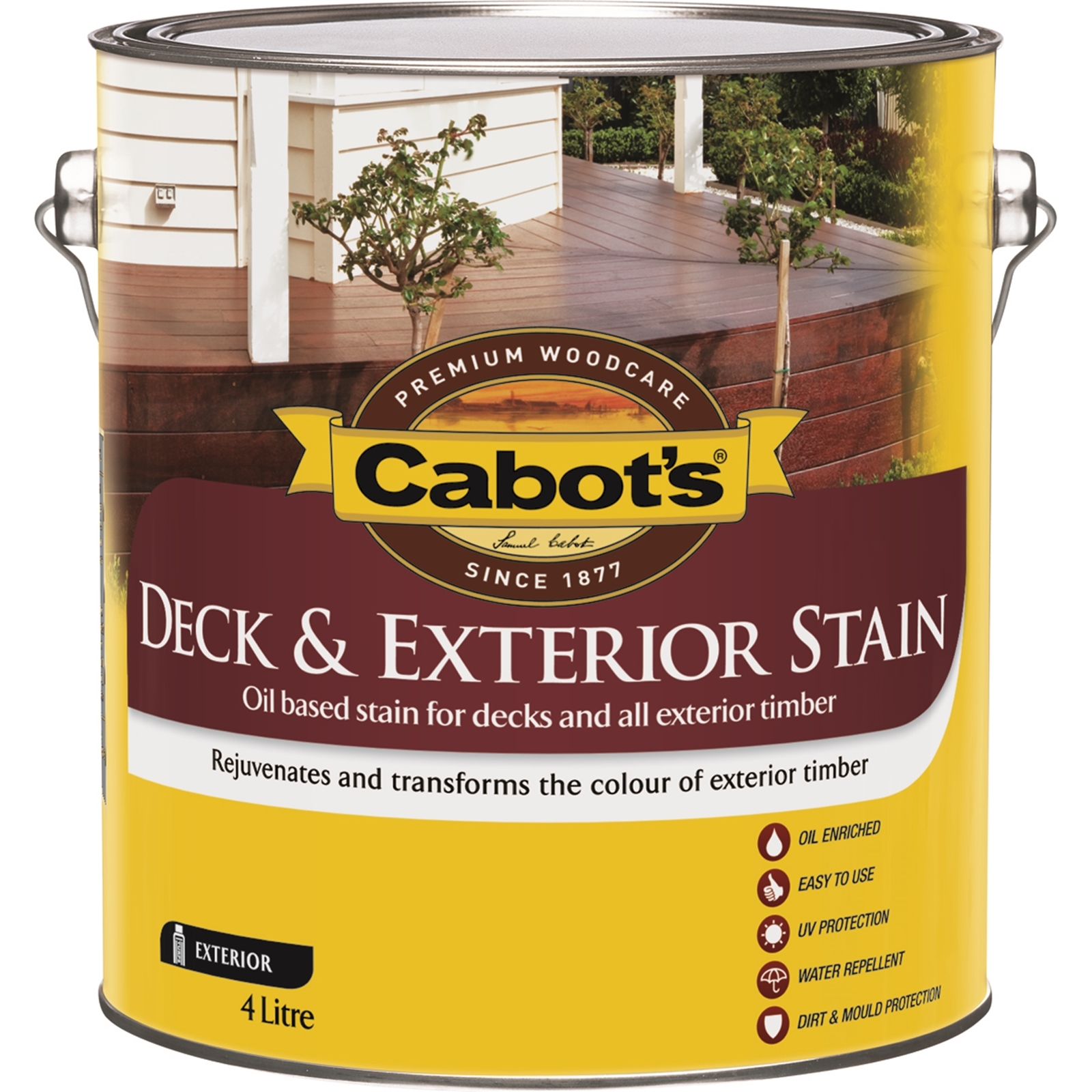 Cabot's 4L New Jarrah Deck And Exterior Oil Based Timber Stain