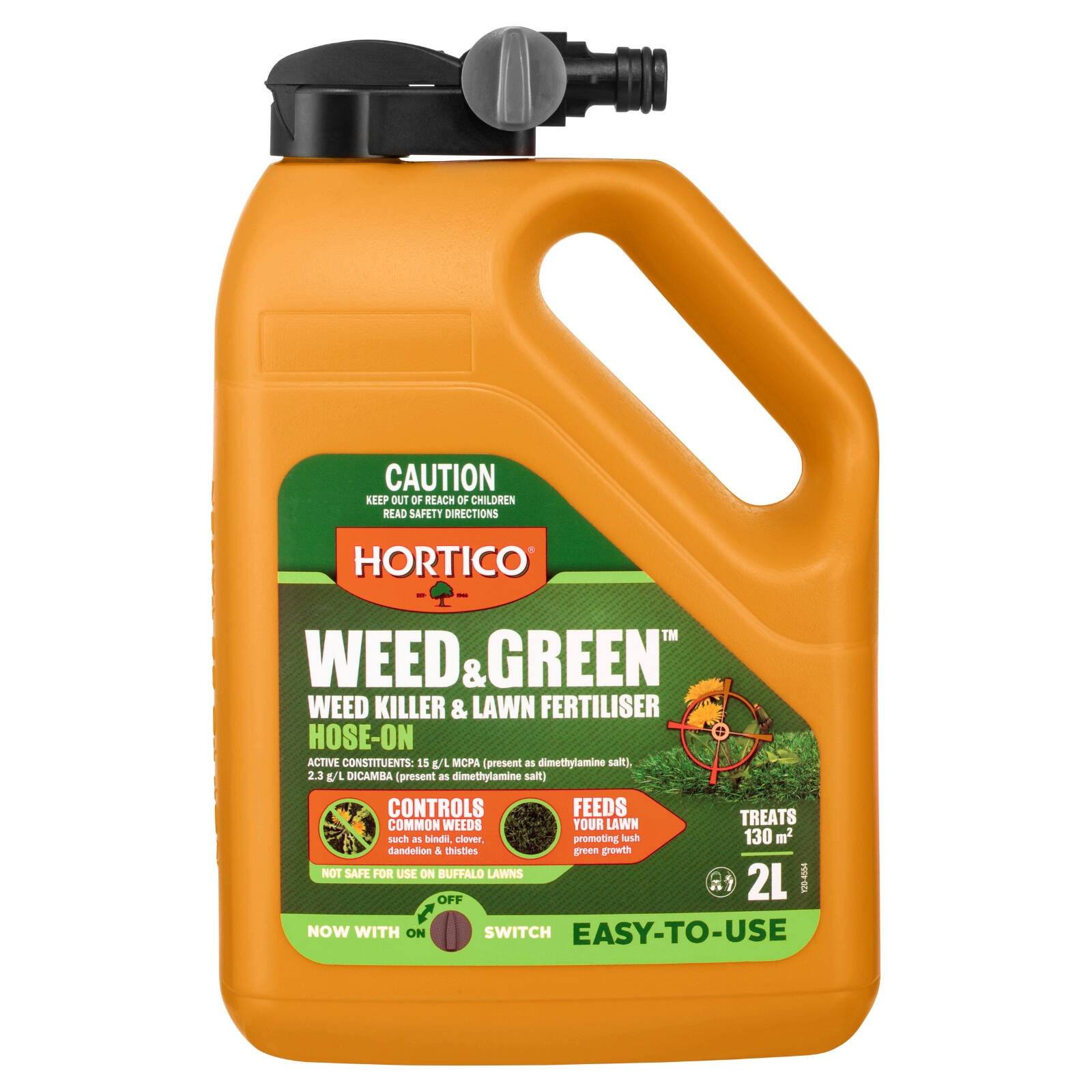 Hortico 2L Weed & Green Hose On Weed Killer & Fertiliser