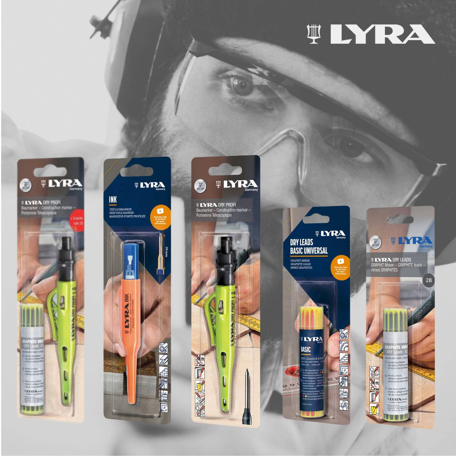 Lyra 2B Lead Carpenters Pencil