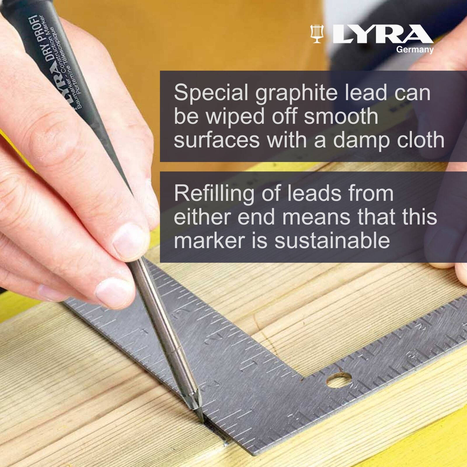 Lyra 2B Lead Carpenters Pencil 4 Lyra 2B Lead Carpenters Pencil