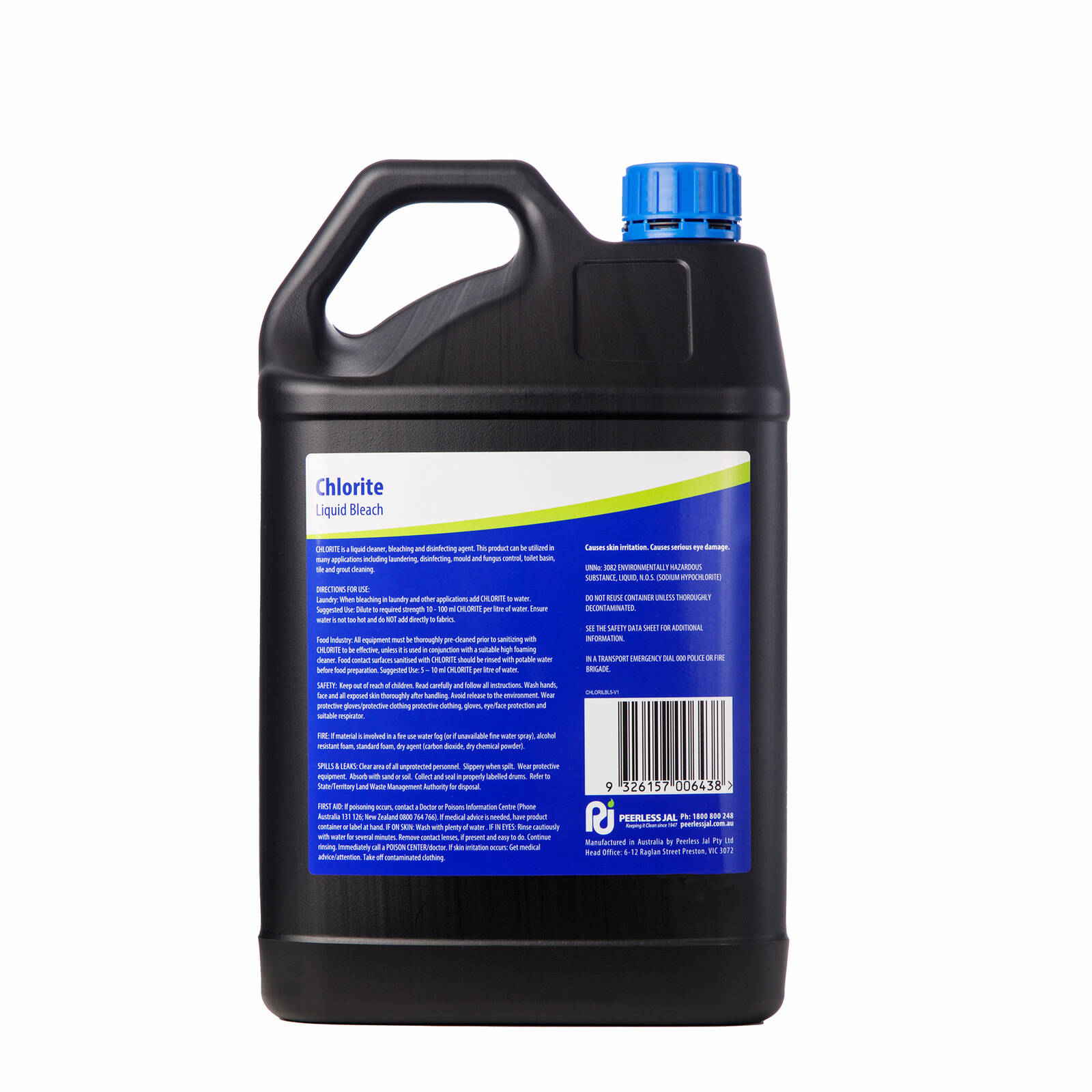 Peerless JAL 5L Chlorite Liquid Bleach