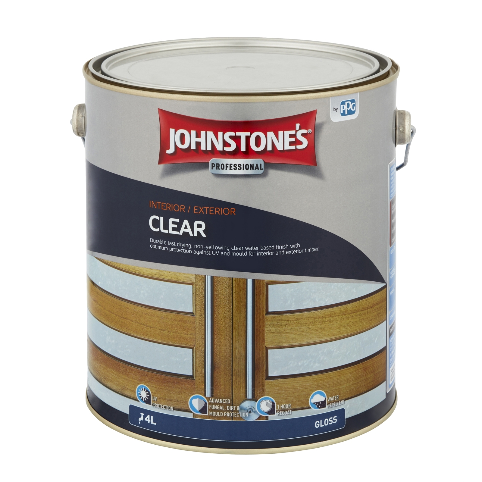 Johnstone's 4L Gloss Water Based Clear Interior / Exterior Varnish