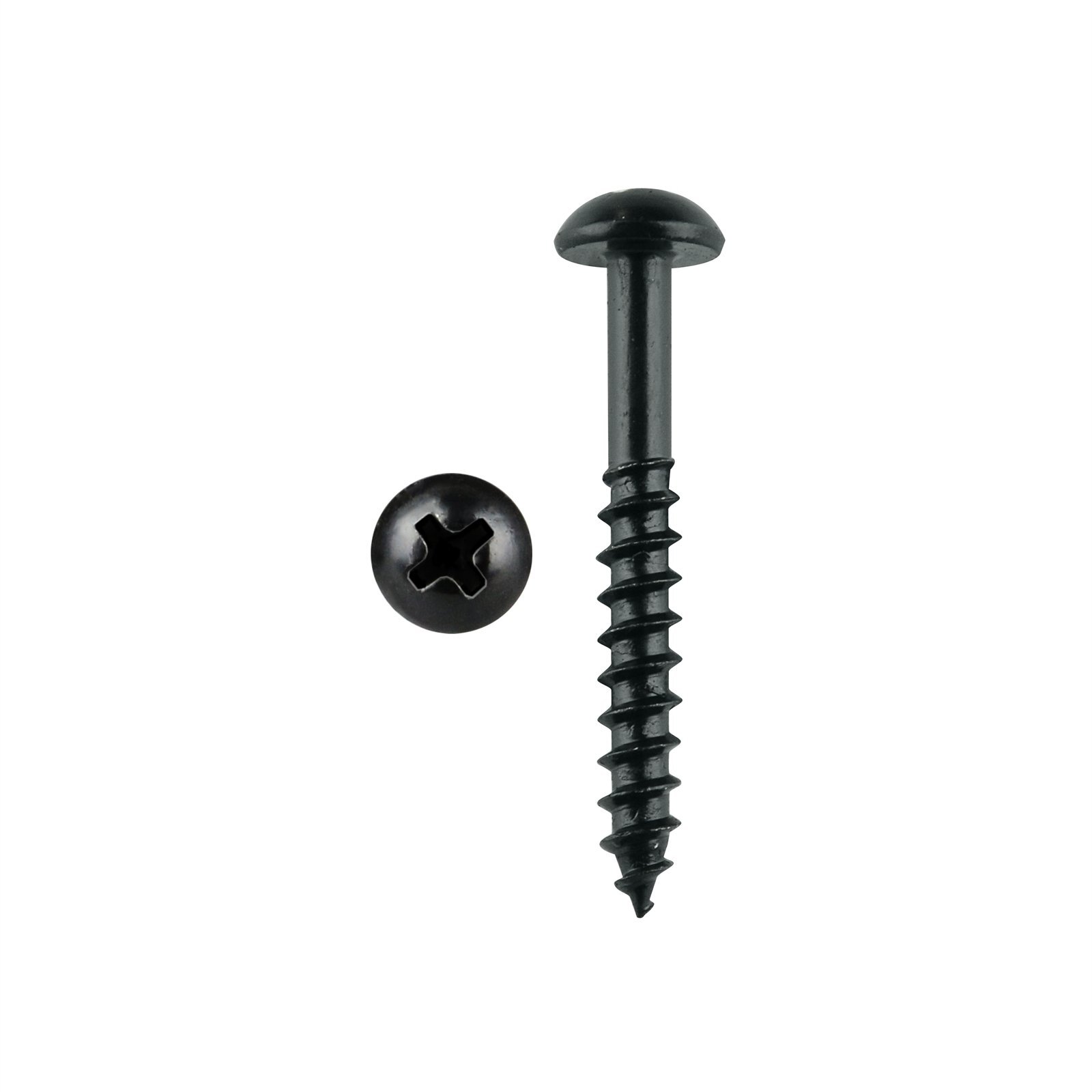 Pinnacle 4.0 x 30mm Black Round Head Timber Screw - 20 Pack