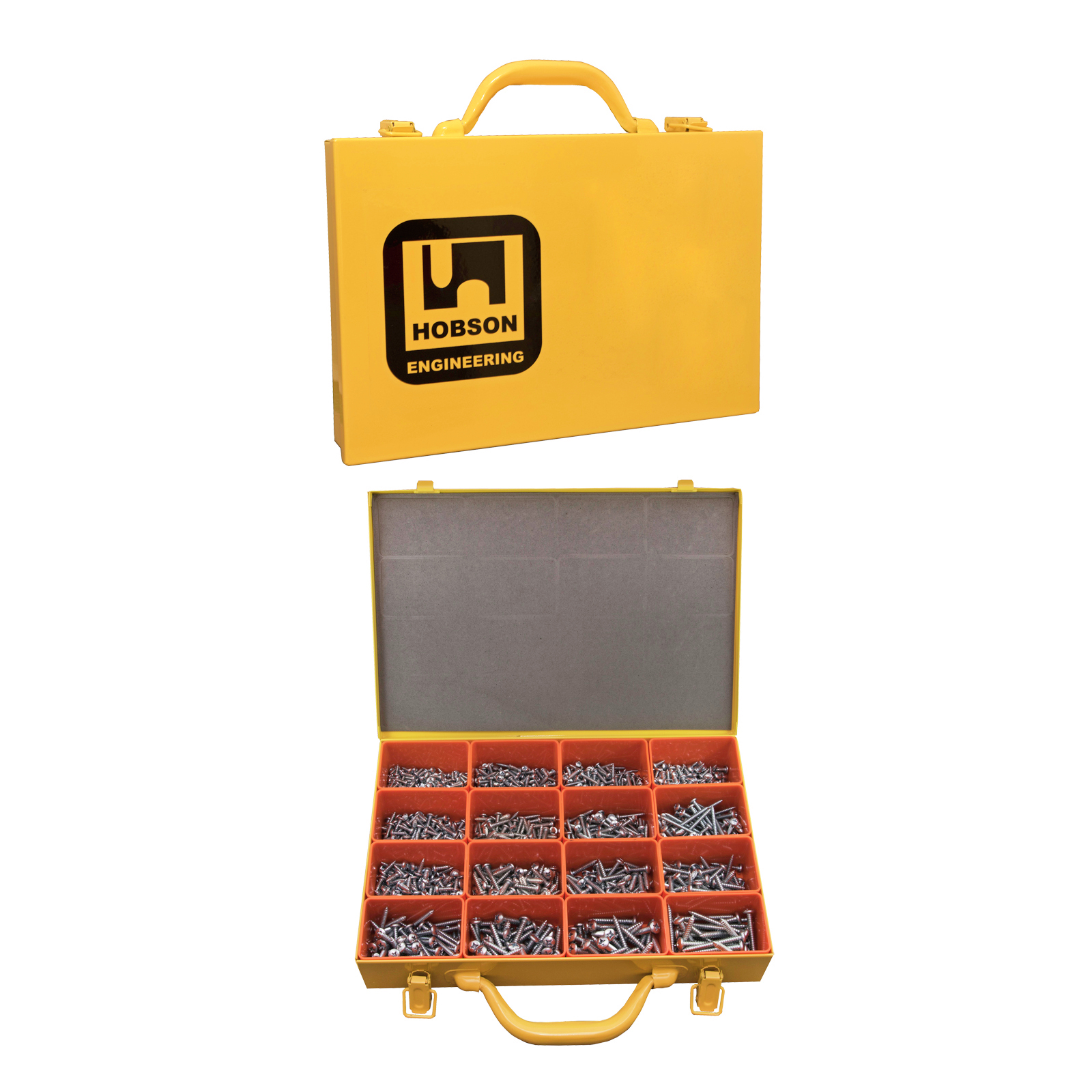 Hobson Engineering 6 - 12G Zinc Plated Pan Phillips Self Tapping Screws Assorted Kit - 1545 Pieces