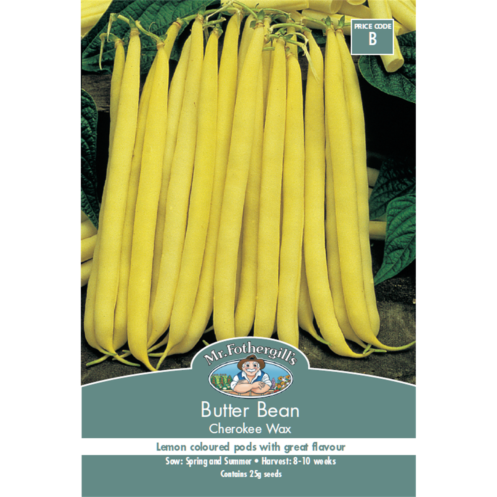 Mr Fothergill's Cherokee Wax Butter Bean Vegetable Seeds