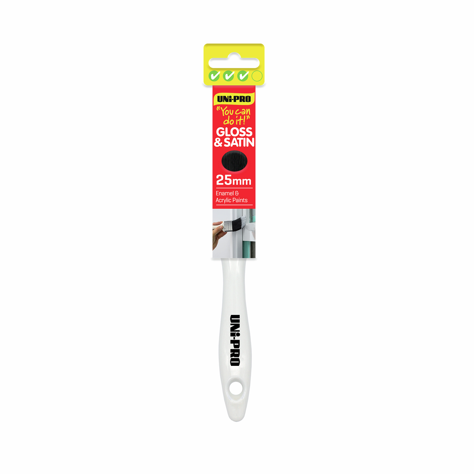 UNi-PRO 25mm You Can Do It Gloss And Satin Brush - 25mm