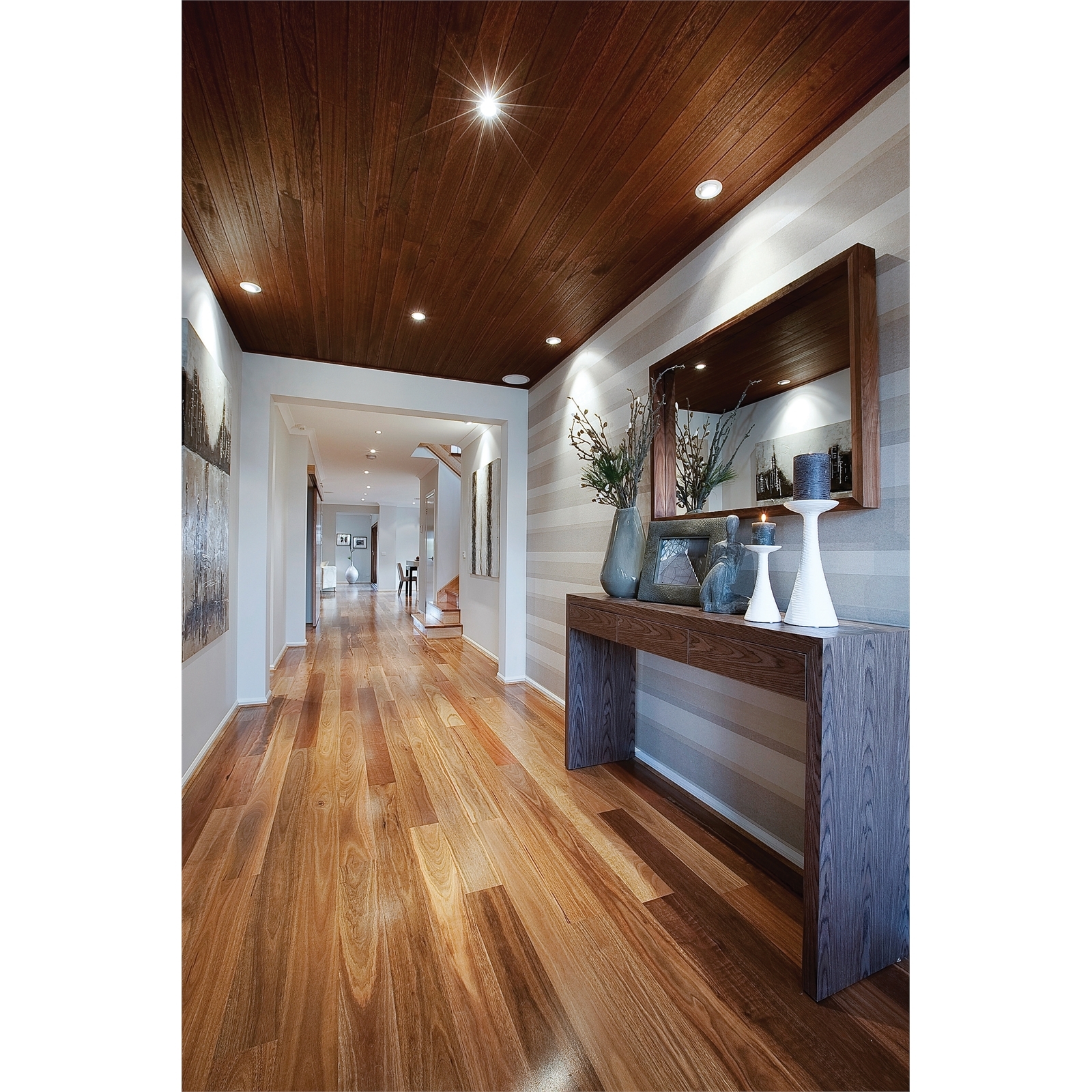 130 x 10mm 3.6m Lining Board Jarrah Matt Stained Hardwood 10 Pack