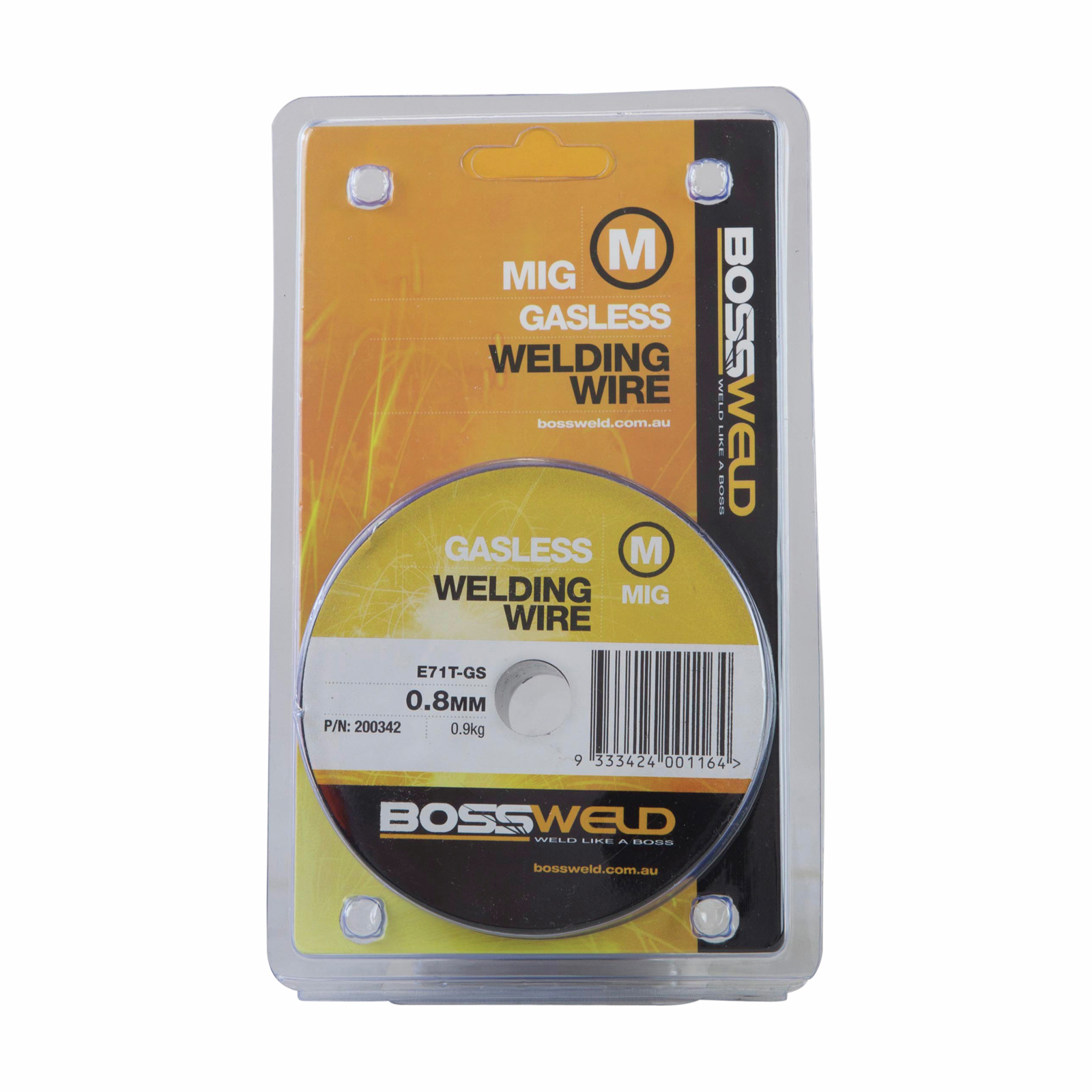 Bossweld 0.8mm x 0.9kg Gasless GS MIG Wire