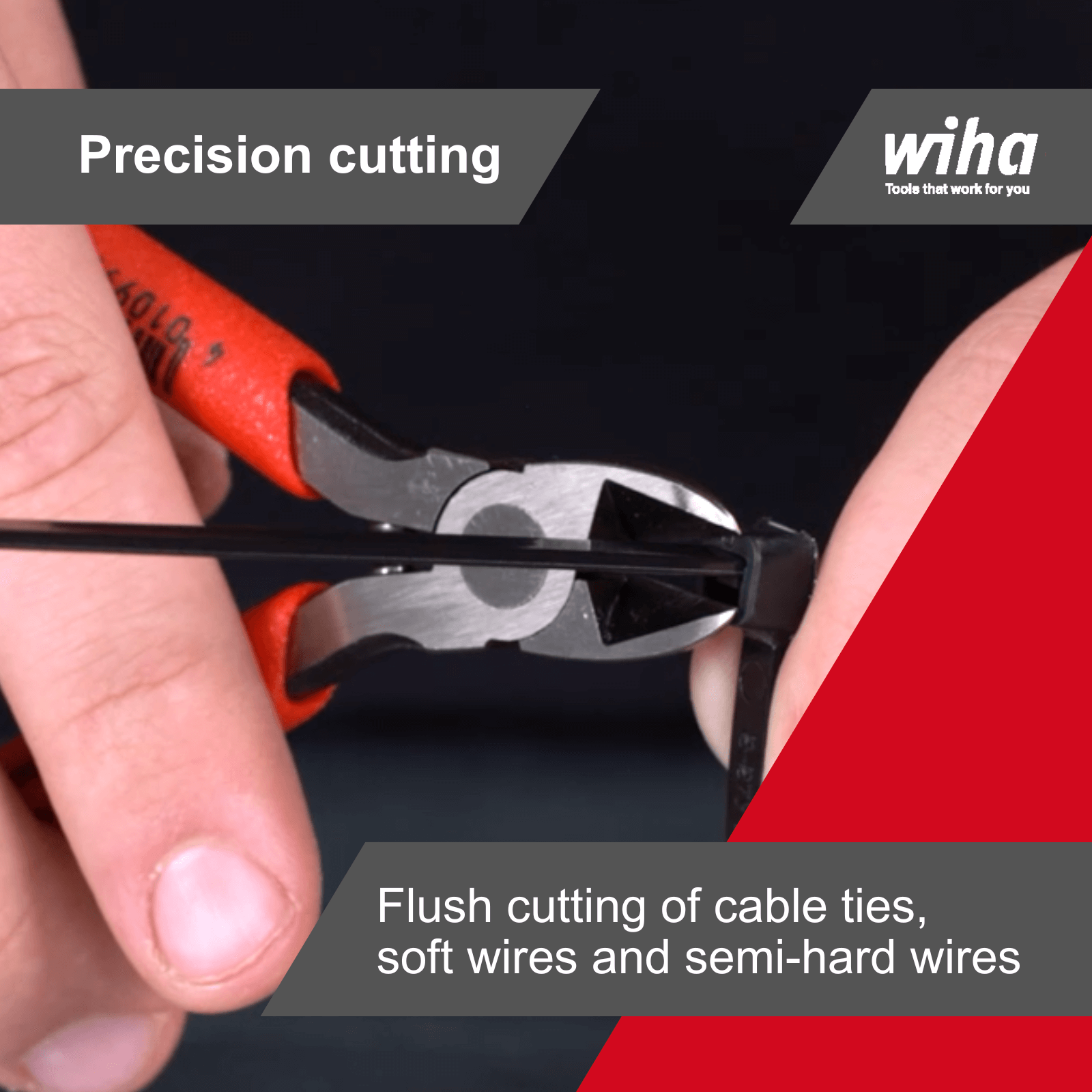 Wiha 125mm Flush Diagonal Cutting Pliers