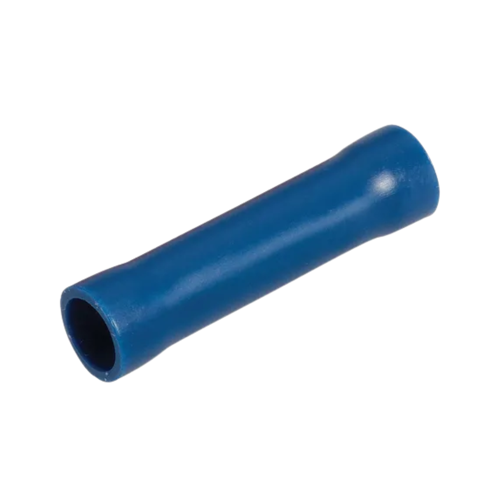 Narva 4mm Blue Butt Splice Flared Vinyl Fully Insulated Cable Joiner - 100 Pack