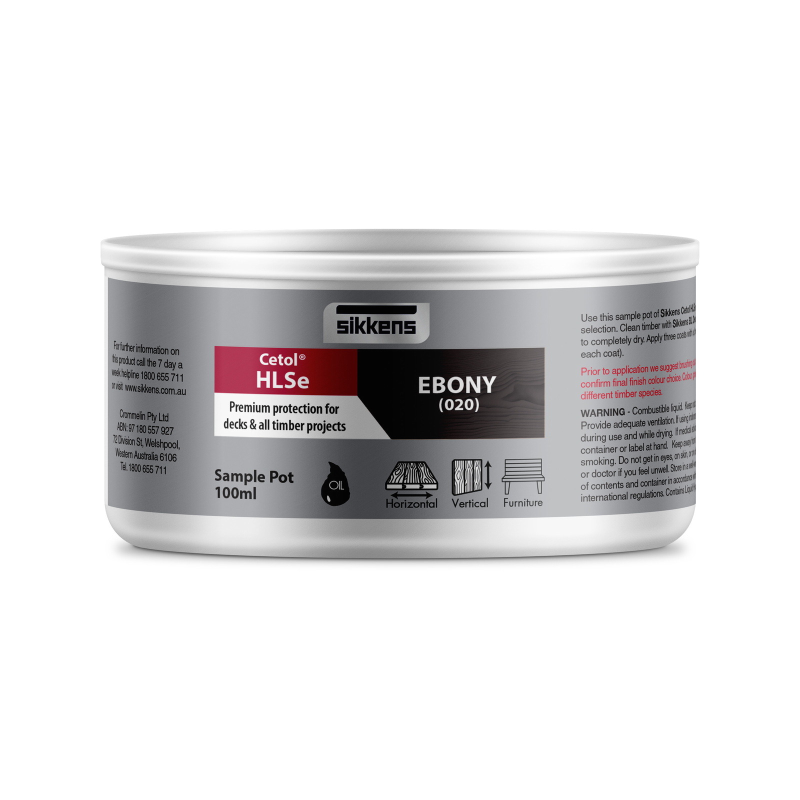 Sikkens 100ml Ebony Cetol HLSe Timber Finish