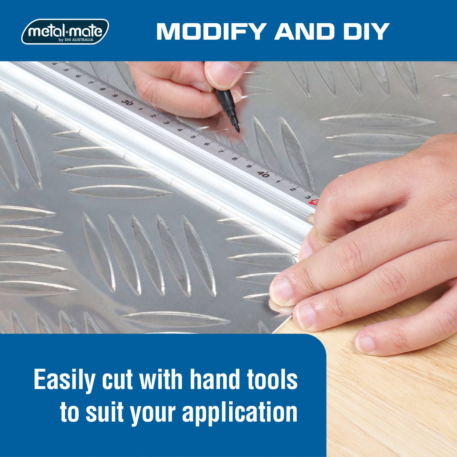 Metal Mate 600 x 900 x 2mm Aluminium Tread Plate